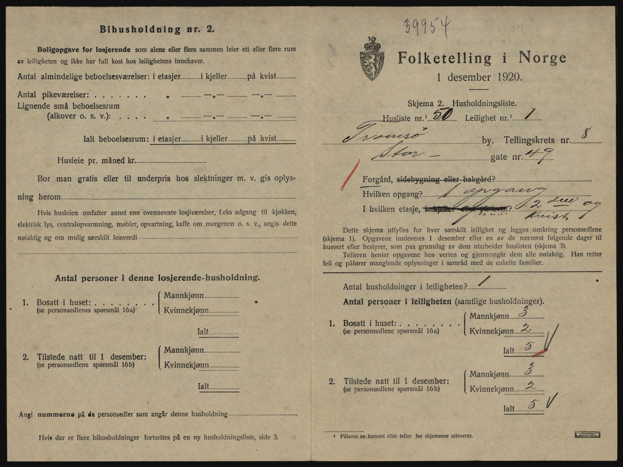 SATØ, 1920 census for Tromsø, 1920, p. 4617