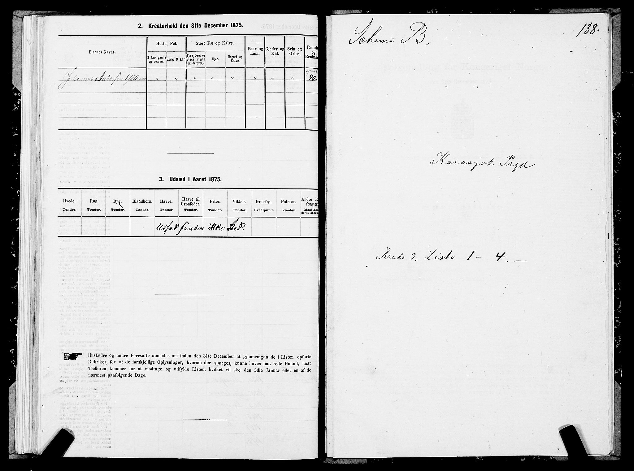 SATØ, 1875 census for 2021P Karasjok, 1875, p. 1138