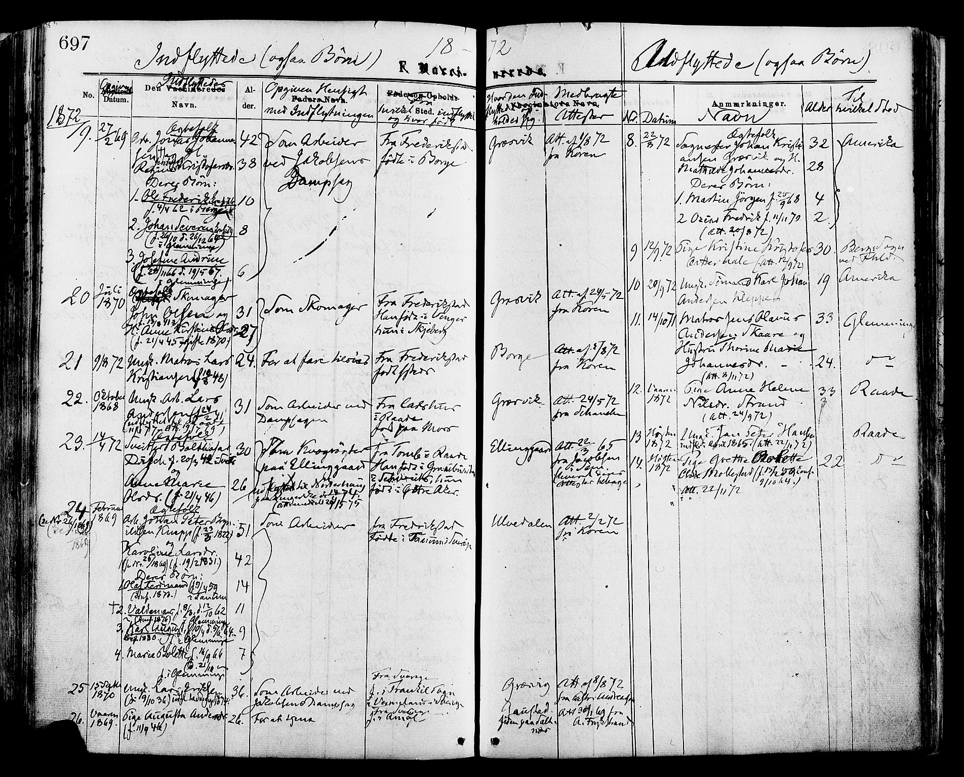 Onsøy prestekontor Kirkebøker, AV/SAO-A-10914/F/Fa/L0004: Parish register (official) no. I 4, 1861-1877, p. 697