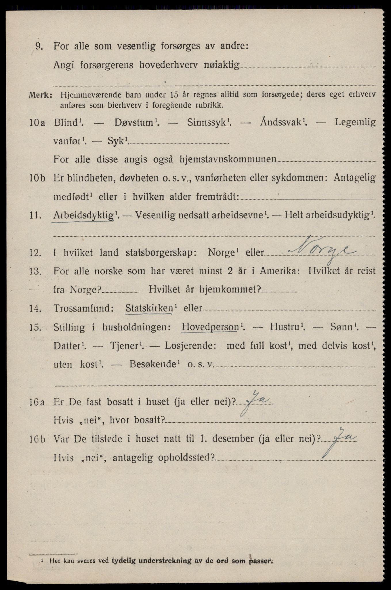 SAST, 1920 census for Avaldsnes, 1920, p. 5164