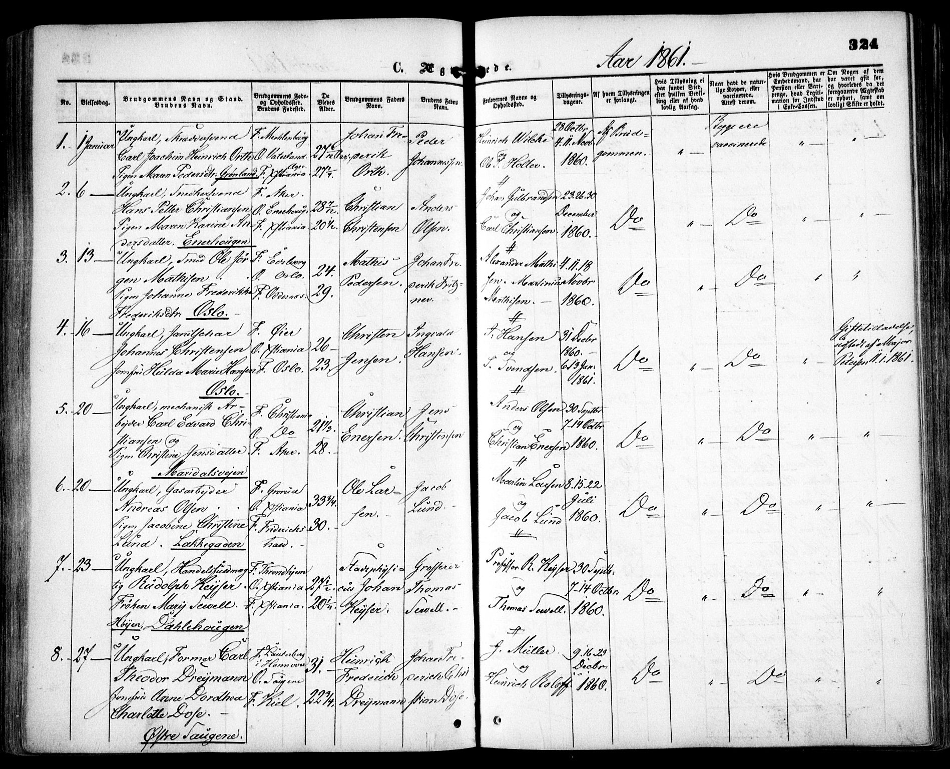 Grønland prestekontor Kirkebøker, SAO/A-10848/F/Fa/L0001: Parish register (official) no. 1, 1859-1861, p. 324