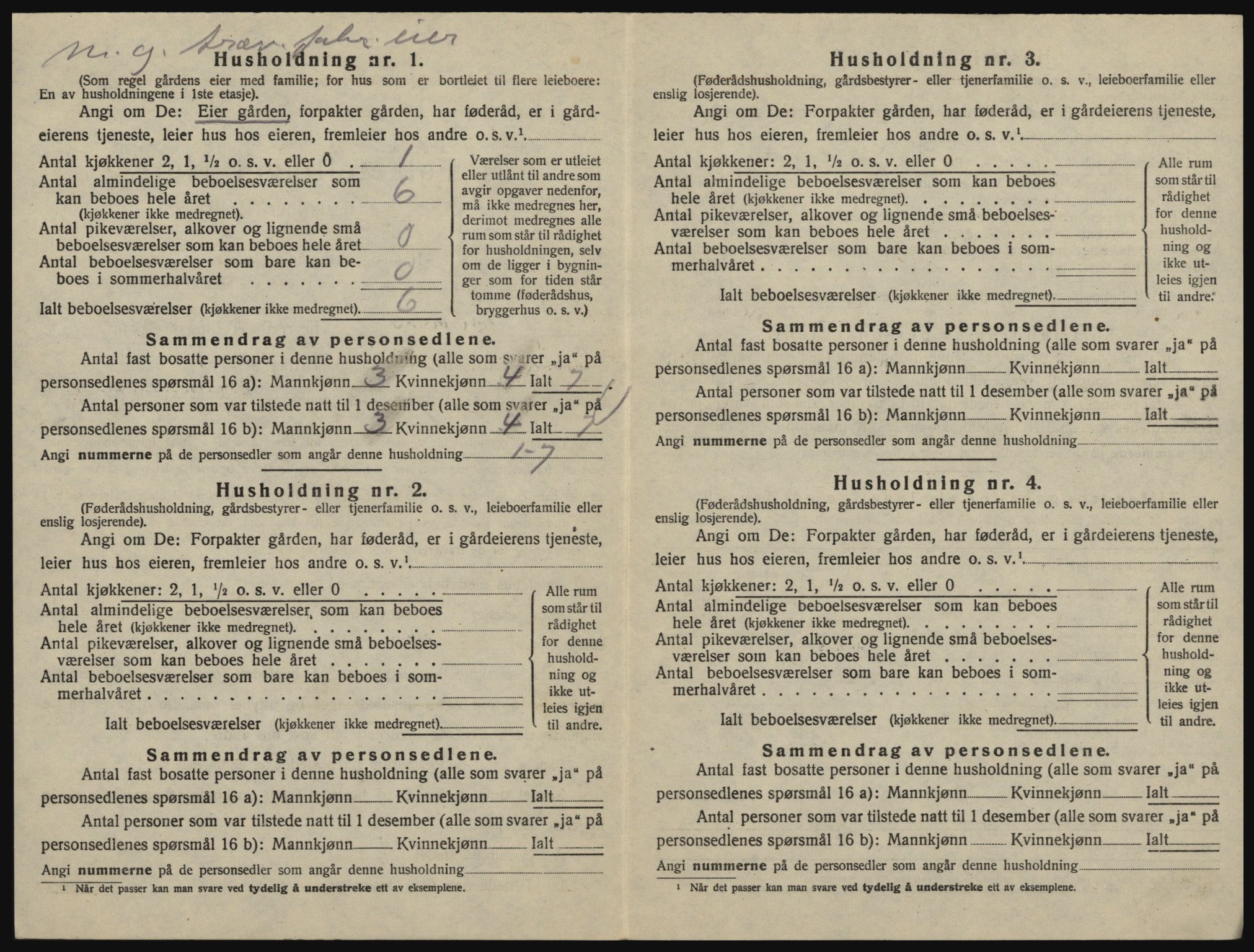 SAO, 1920 census for Glemmen, 1920, p. 1364