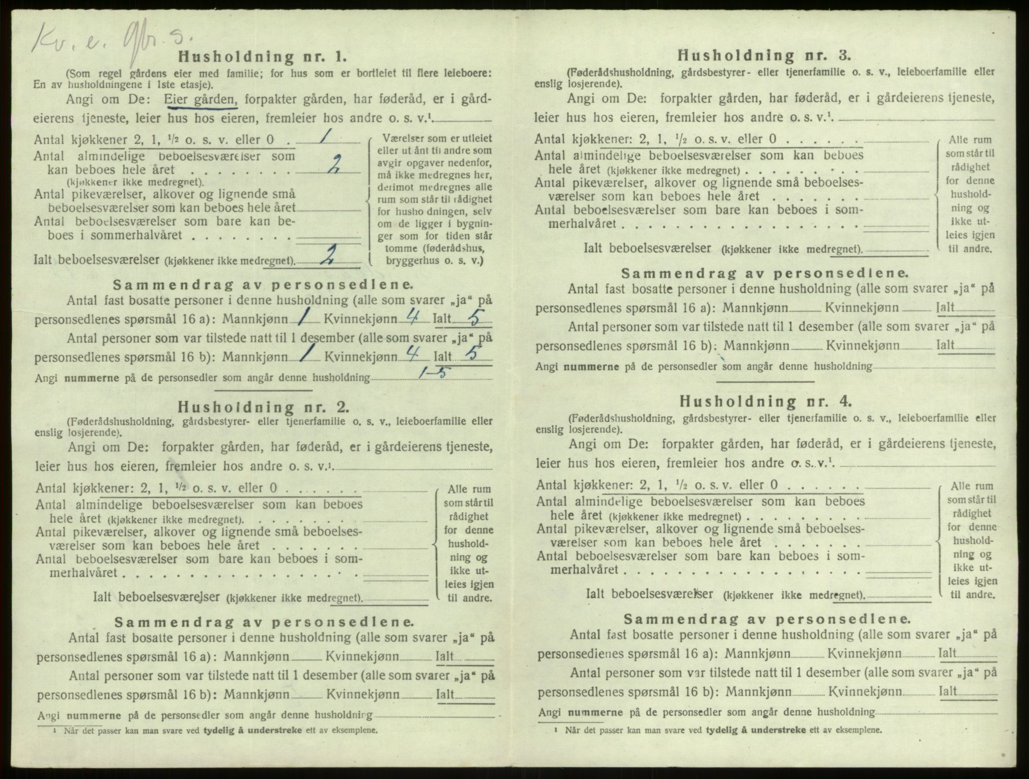 SAB, 1920 census for Lindås, 1920, p. 1222