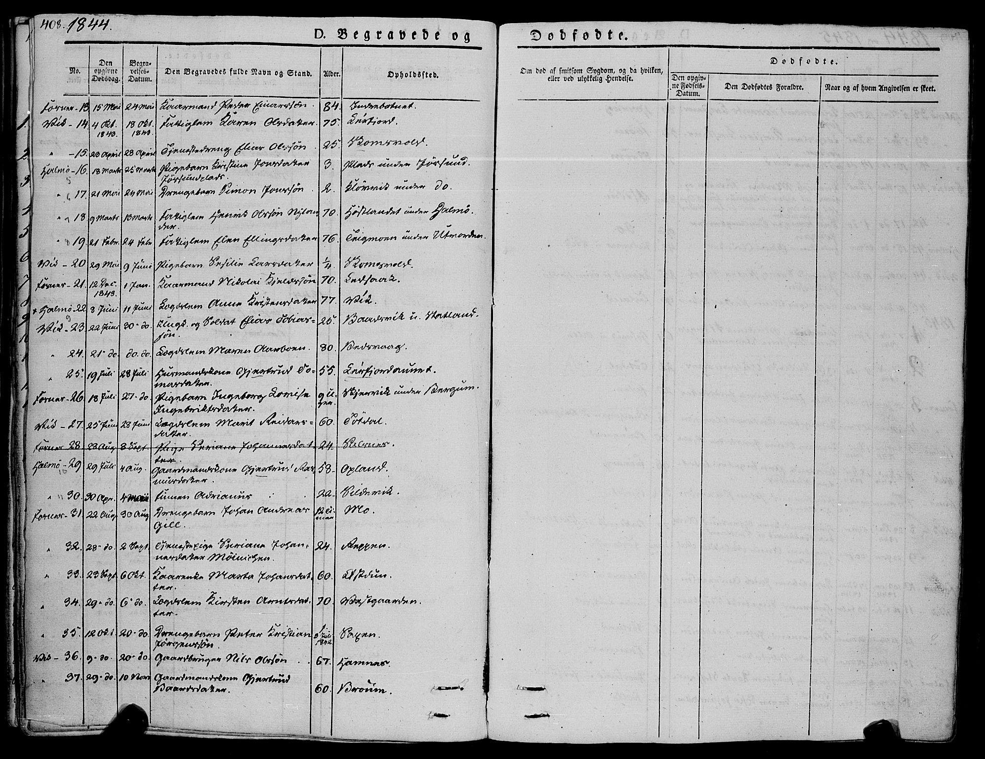Ministerialprotokoller, klokkerbøker og fødselsregistre - Nord-Trøndelag, SAT/A-1458/773/L0614: Parish register (official) no. 773A05, 1831-1856, p. 408