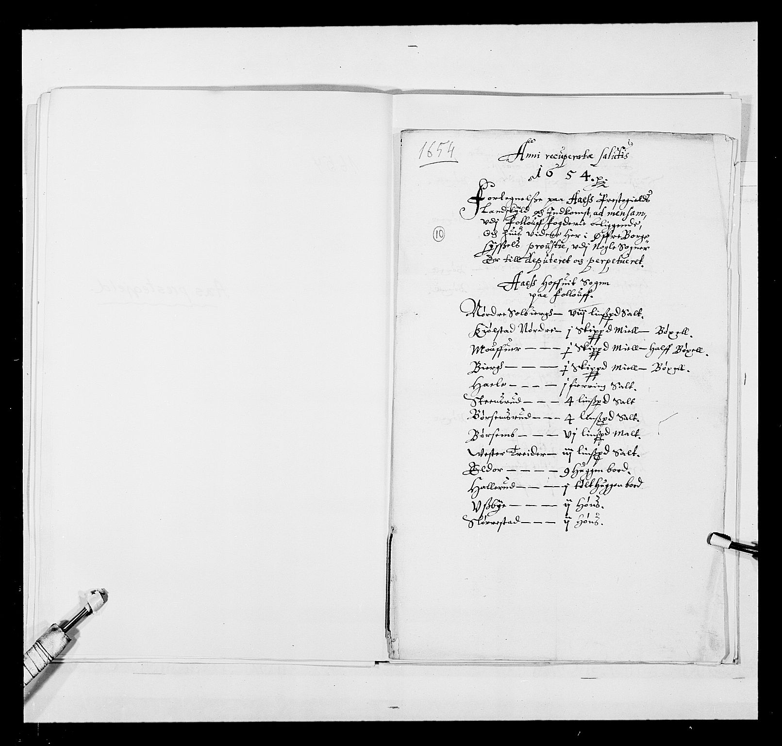 Stattholderembetet 1572-1771, RA/EA-2870/Ek/L0030/0001: Jordebøker 1633-1658: / Kirke- og prestebolsgods i Akershus len, 1654, p. 254