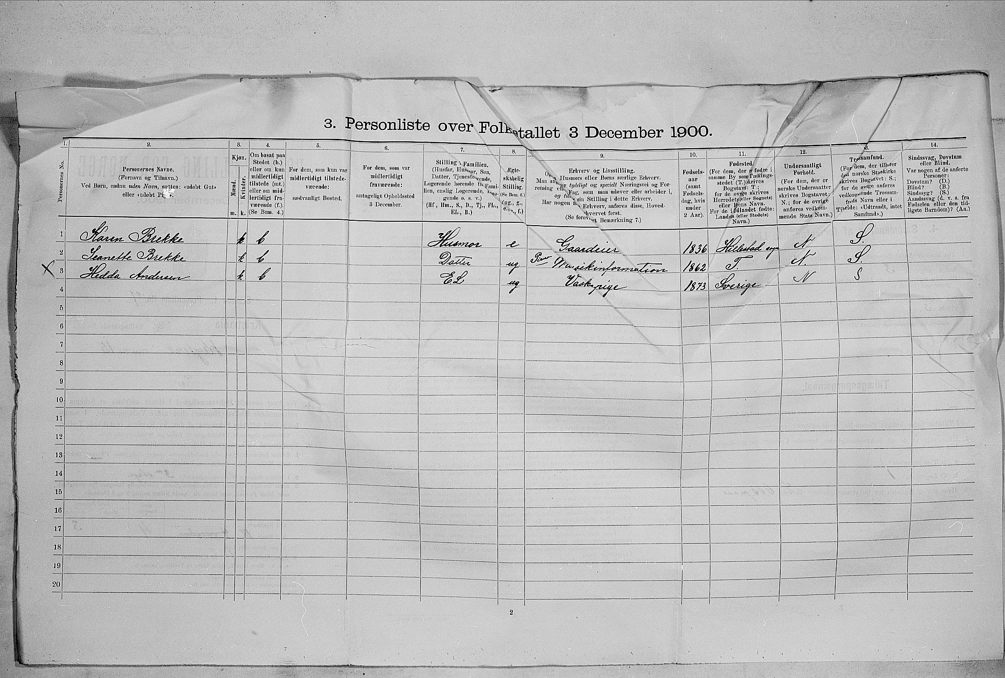 SAO, 1900 census for Kristiania, 1900, p. 45405