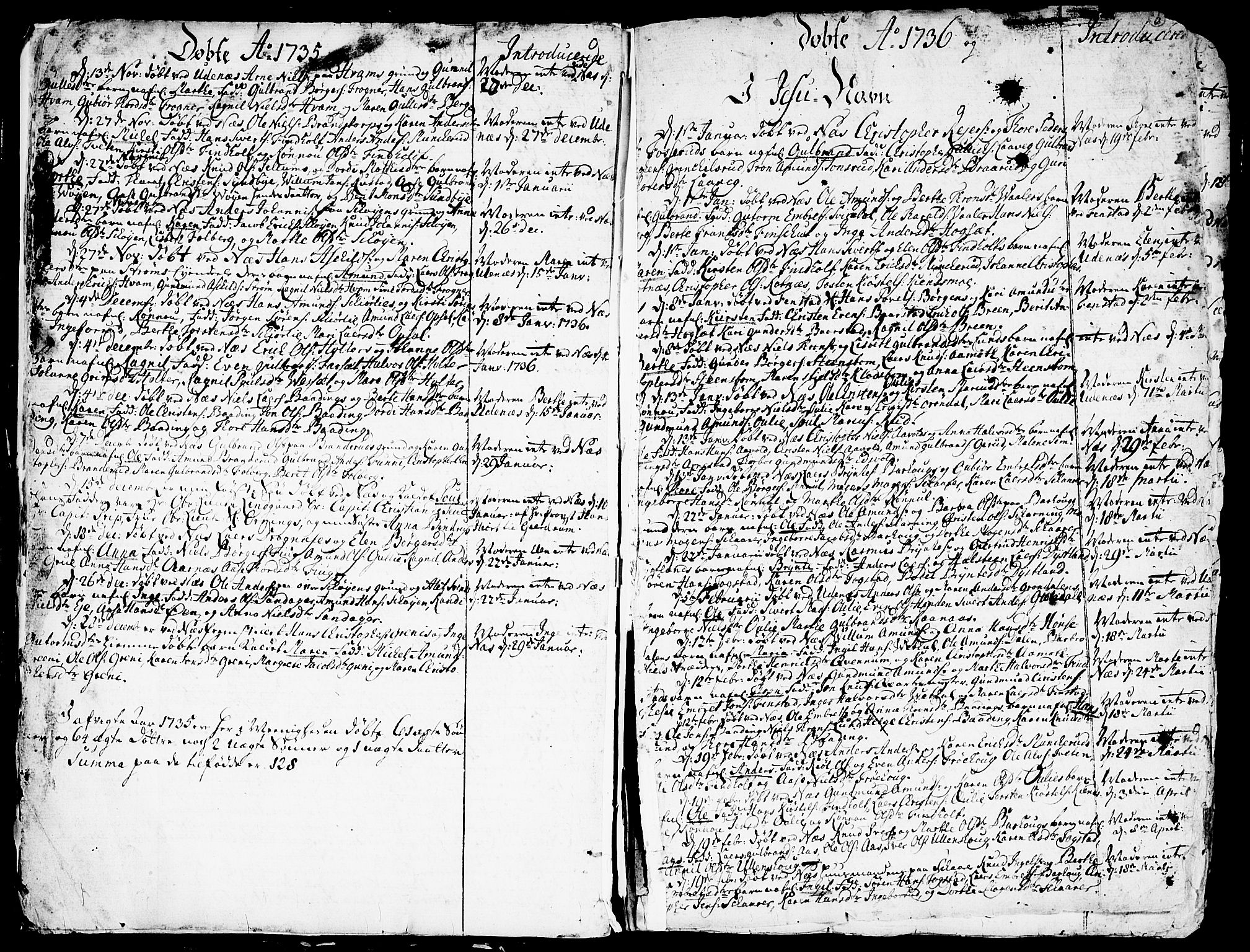 Nes prestekontor Kirkebøker, SAO/A-10410/F/Fa/L0003: Parish register (official) no. I 3, 1734-1781, p. 8