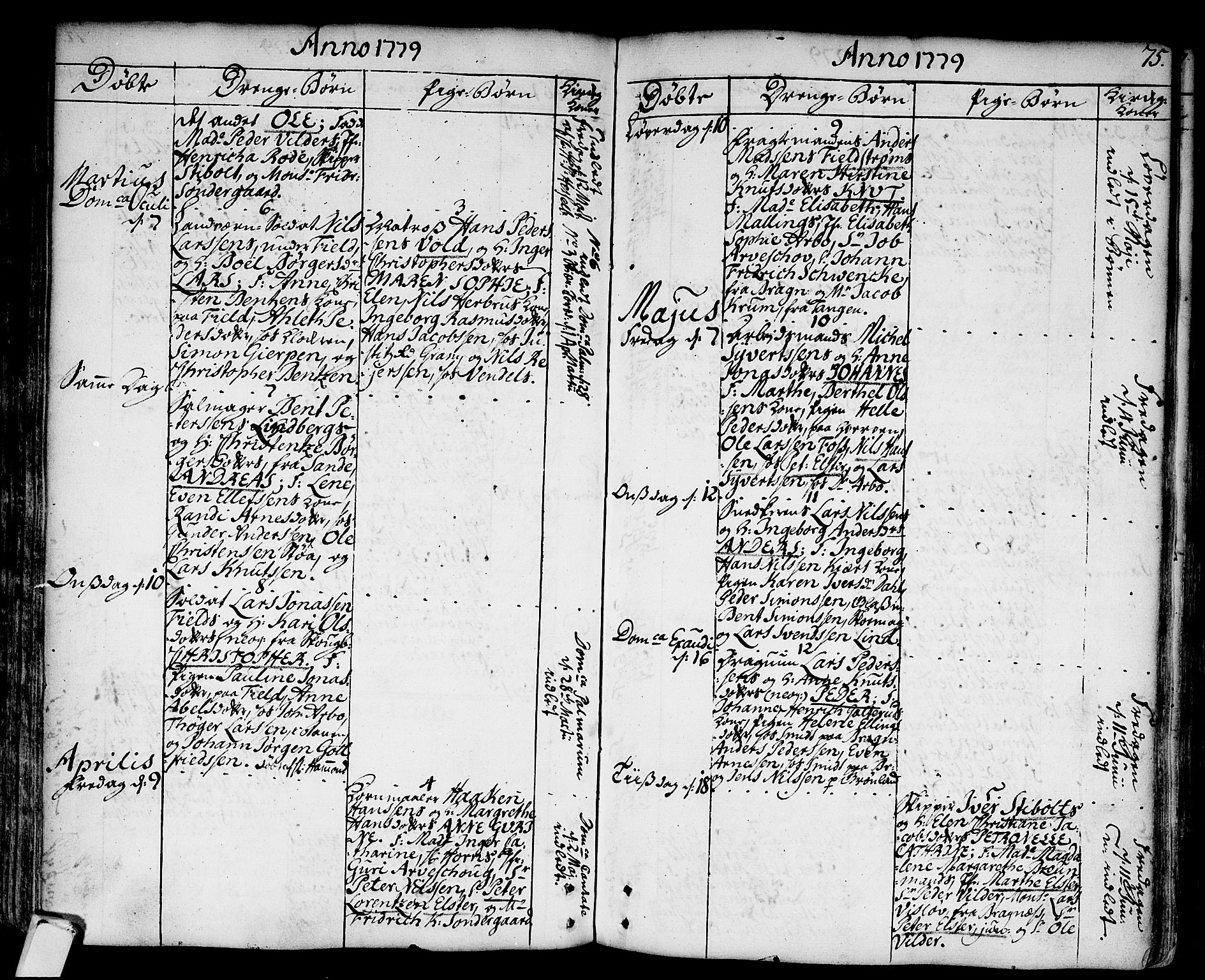 Strømsø kirkebøker, AV/SAKO-A-246/F/Fa/L0009: Parish register (official) no. I 9, 1752-1791, p. 75