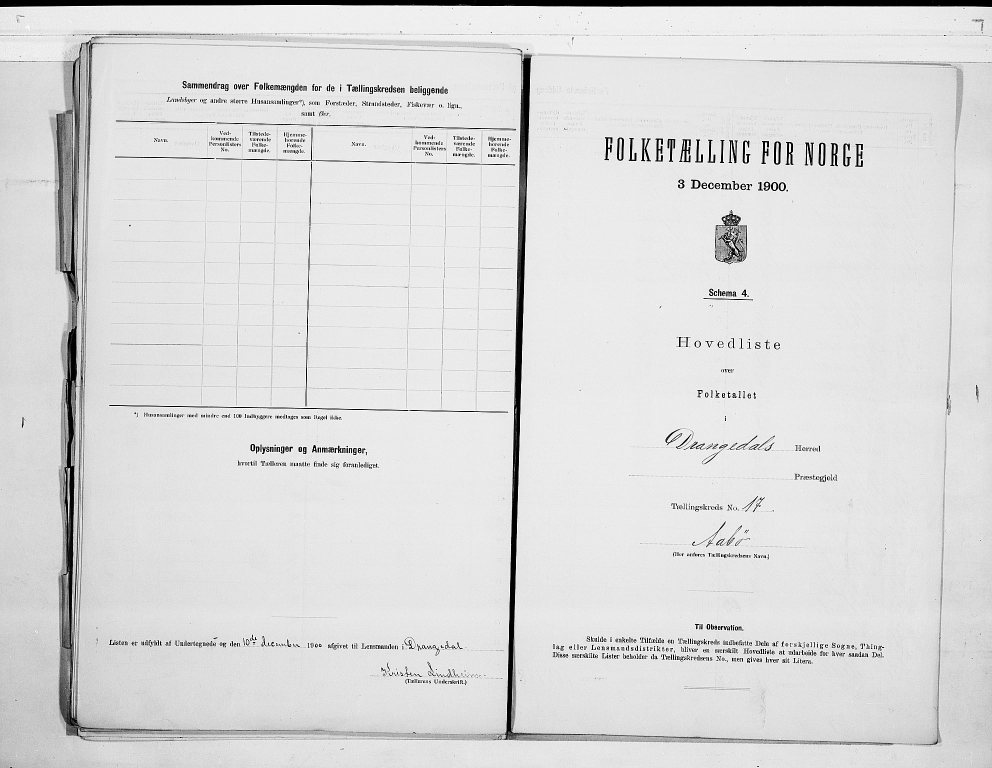 SAKO, 1900 census for Drangedal, 1900, p. 38