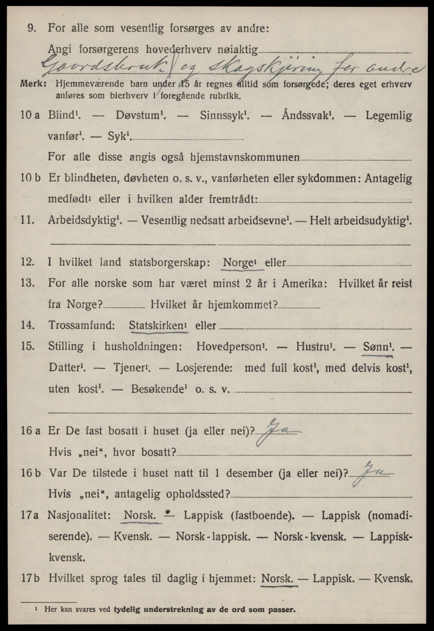 SAT, 1920 census for Soknedal, 1920, p. 2703