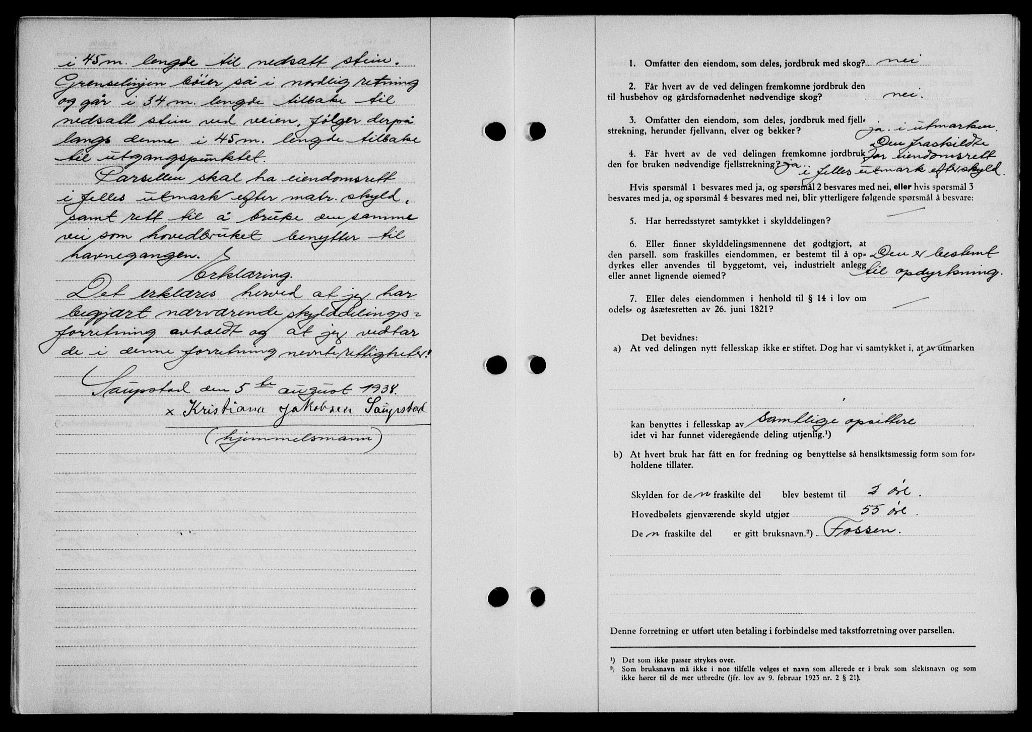 Lofoten sorenskriveri, SAT/A-0017/1/2/2C/L0004a: Mortgage book no. 4a, 1938-1938, Diary no: : 1972/1938