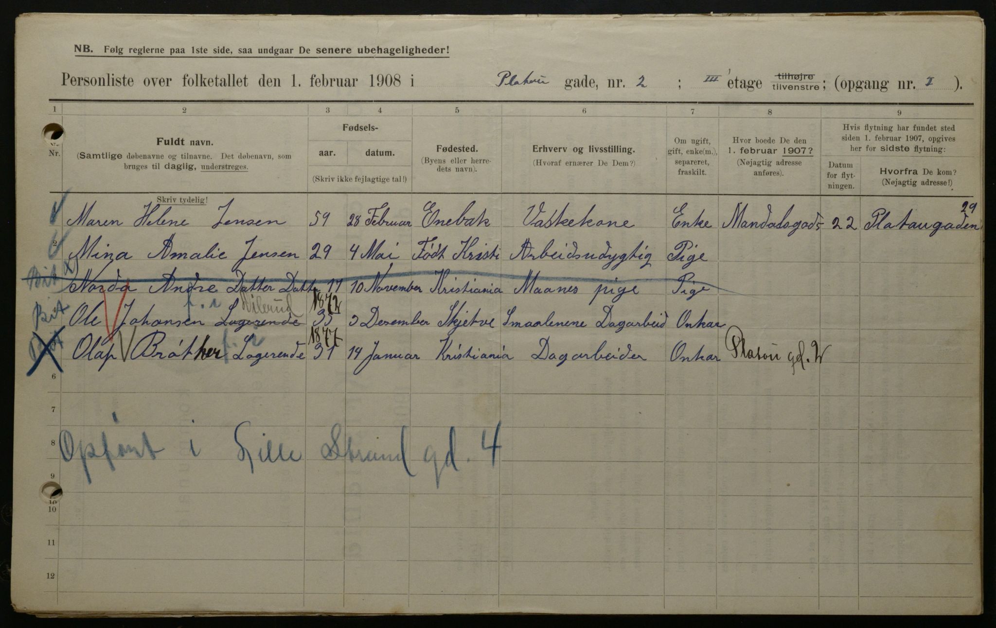 OBA, Municipal Census 1908 for Kristiania, 1908, p. 71988