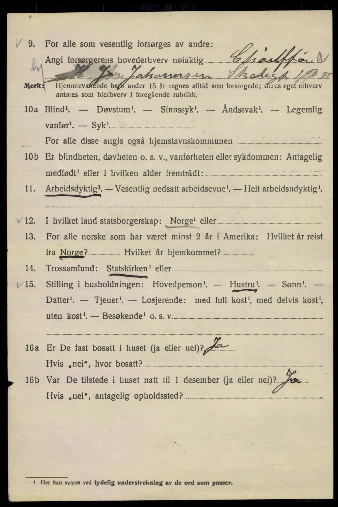 SAO, 1920 census for Kristiania, 1920, p. 302082