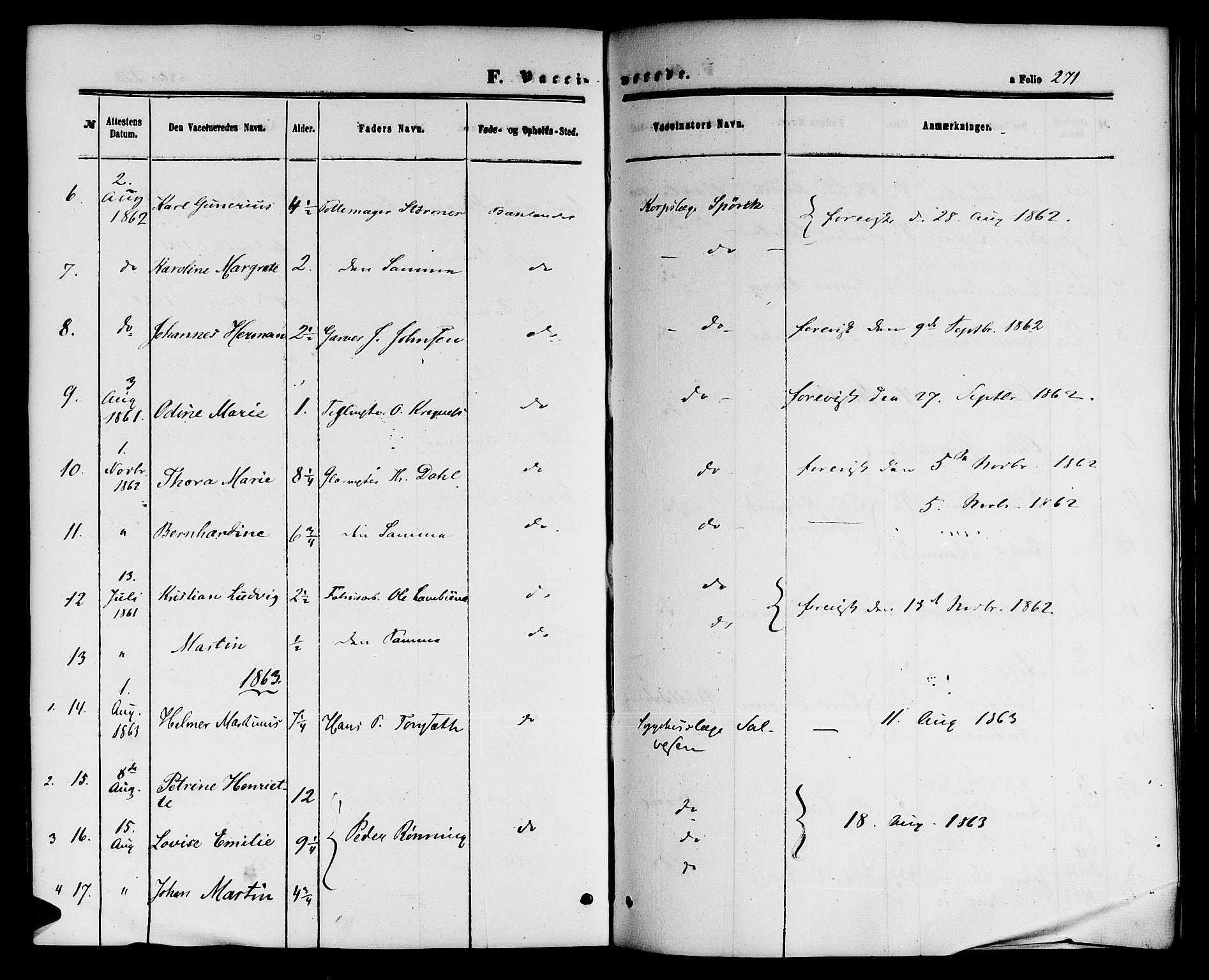 Ministerialprotokoller, klokkerbøker og fødselsregistre - Sør-Trøndelag, SAT/A-1456/604/L0185: Parish register (official) no. 604A06, 1861-1865, p. 271