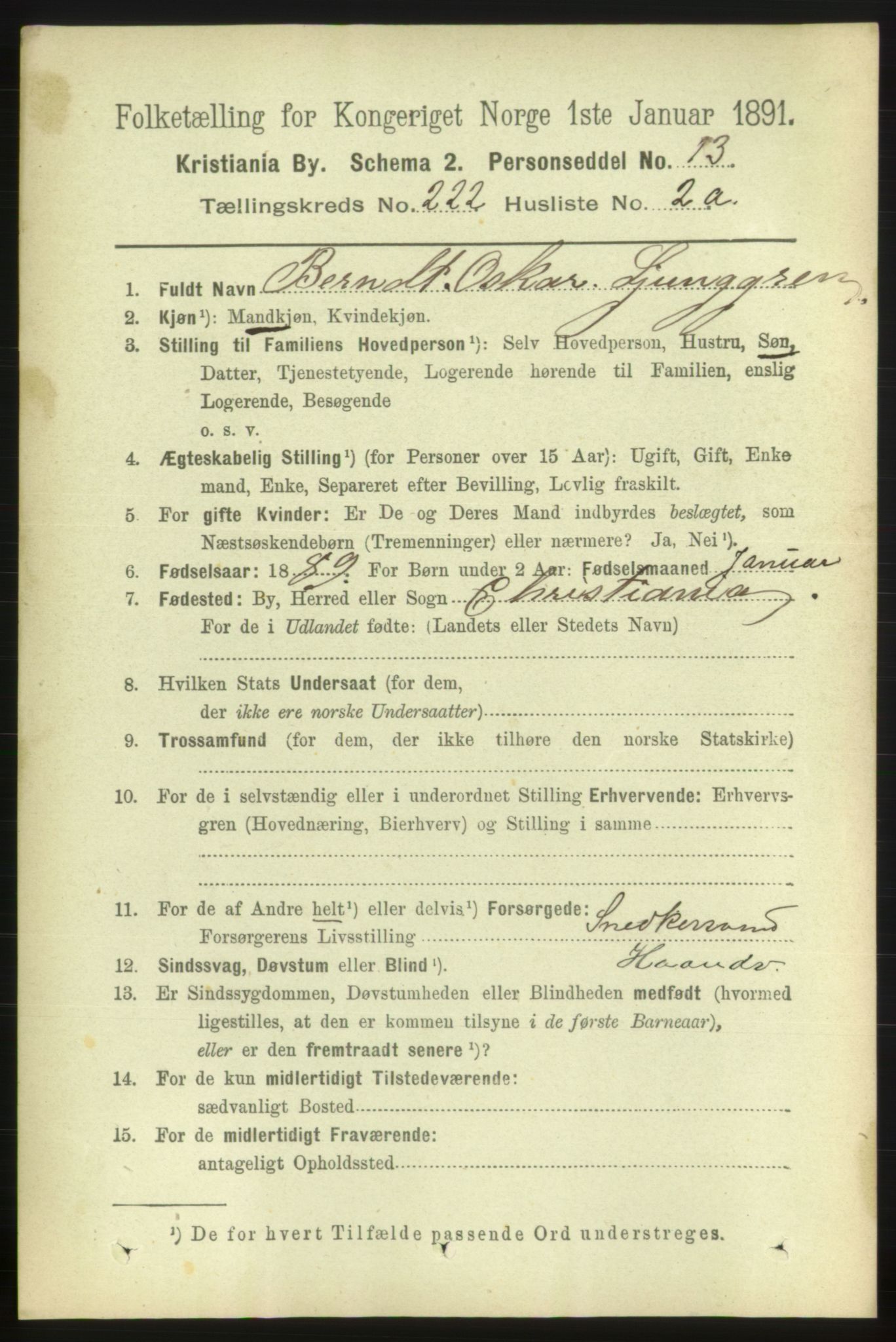 RA, 1891 census for 0301 Kristiania, 1891, p. 133073