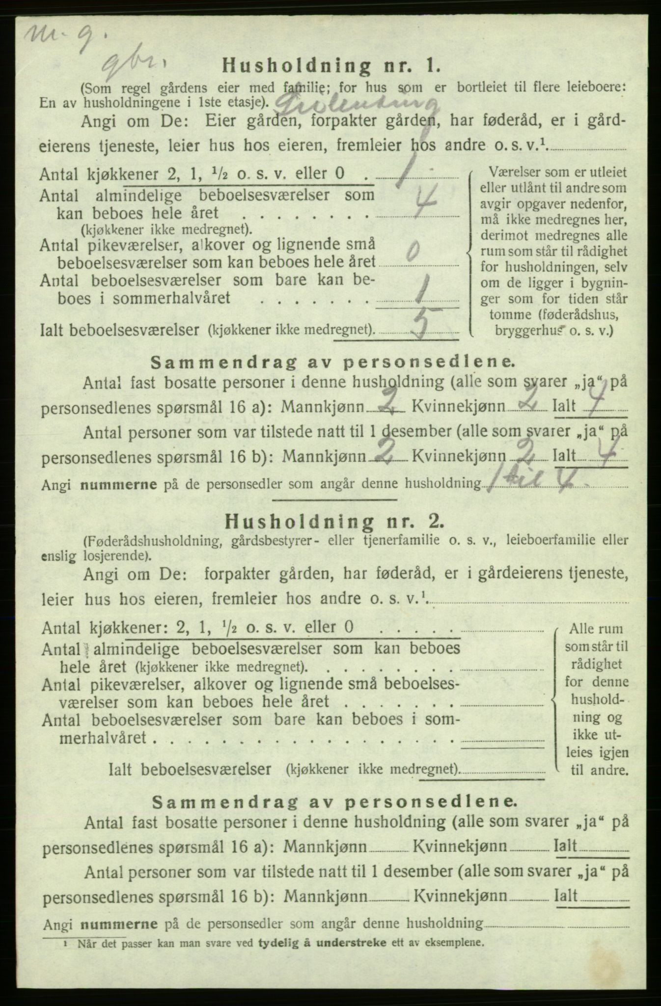 SAB, 1920 census for Kvinnherad, 1920, p. 1375