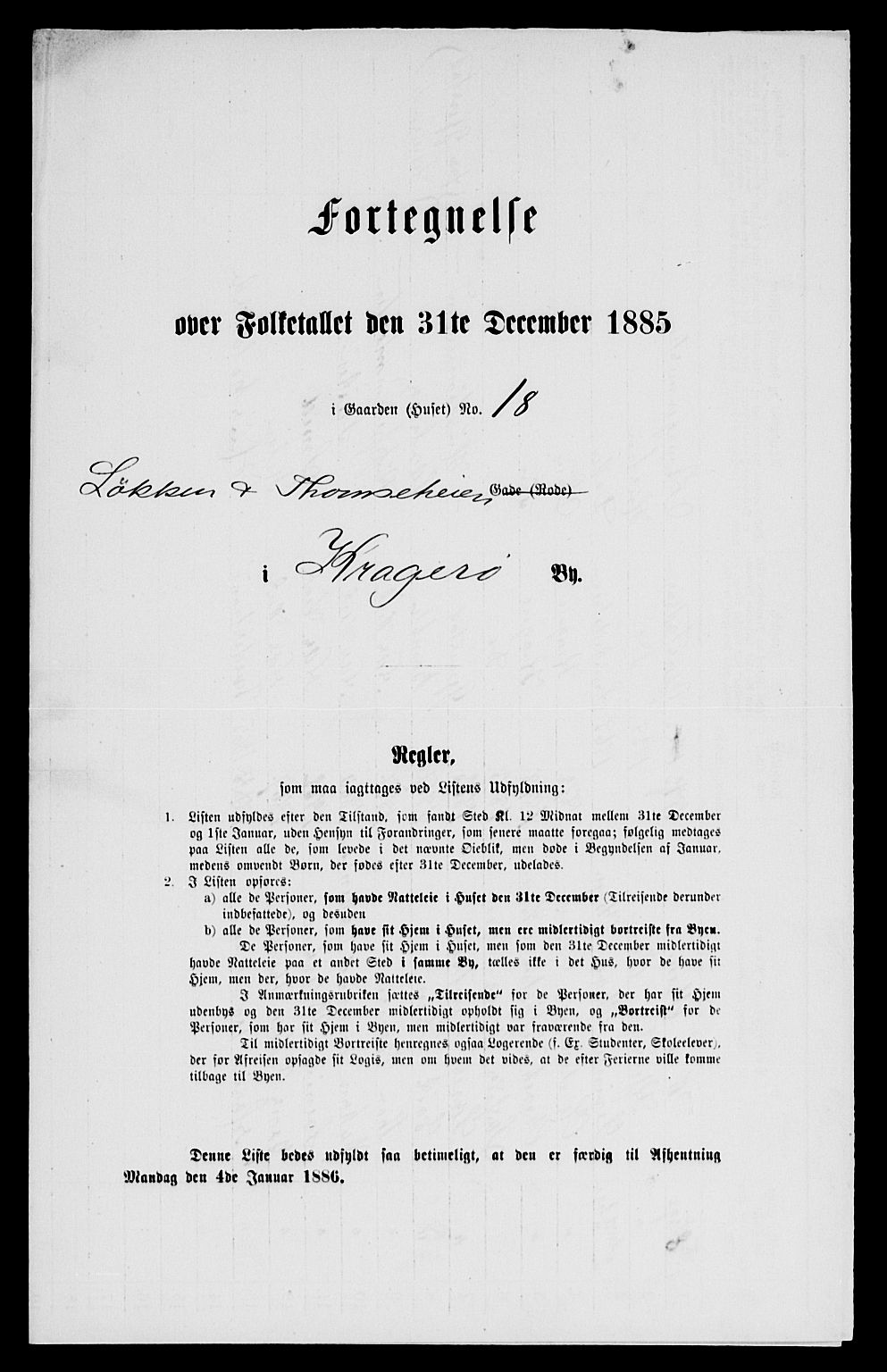 SAKO, 1885 census for 0801 Kragerø, 1885, p. 689