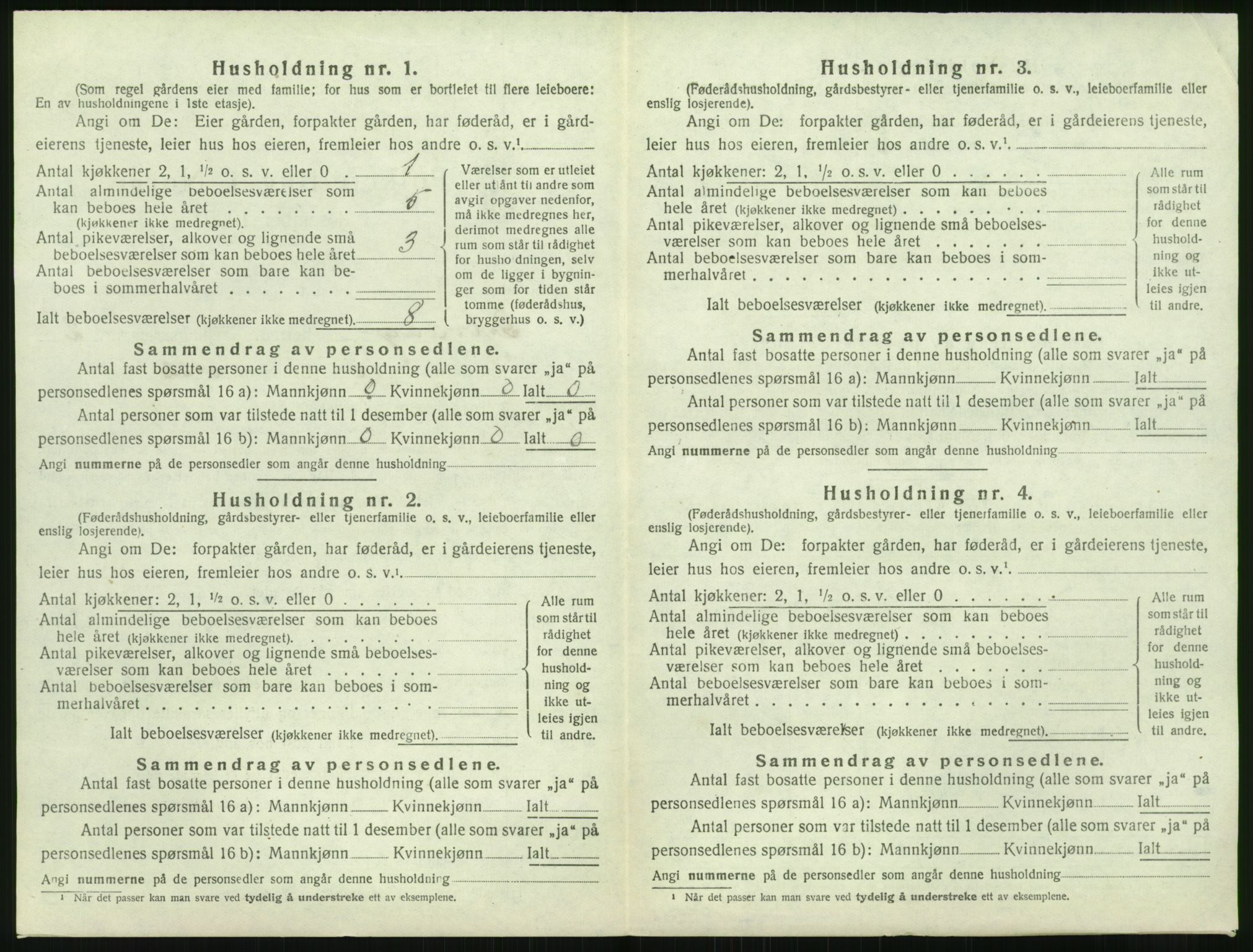 SAK, 1920 census for Dypvåg, 1920, p. 300