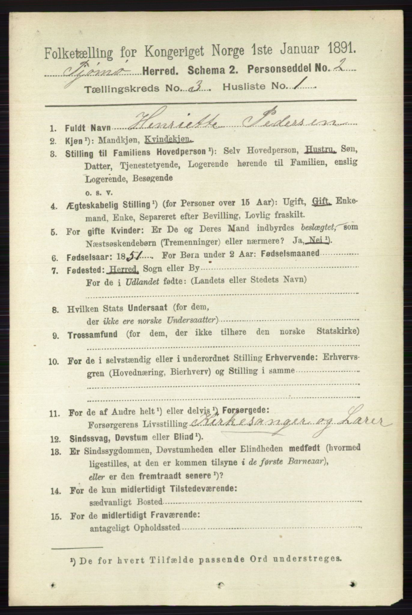 RA, 1891 census for 0723 Tjøme, 1891, p. 867