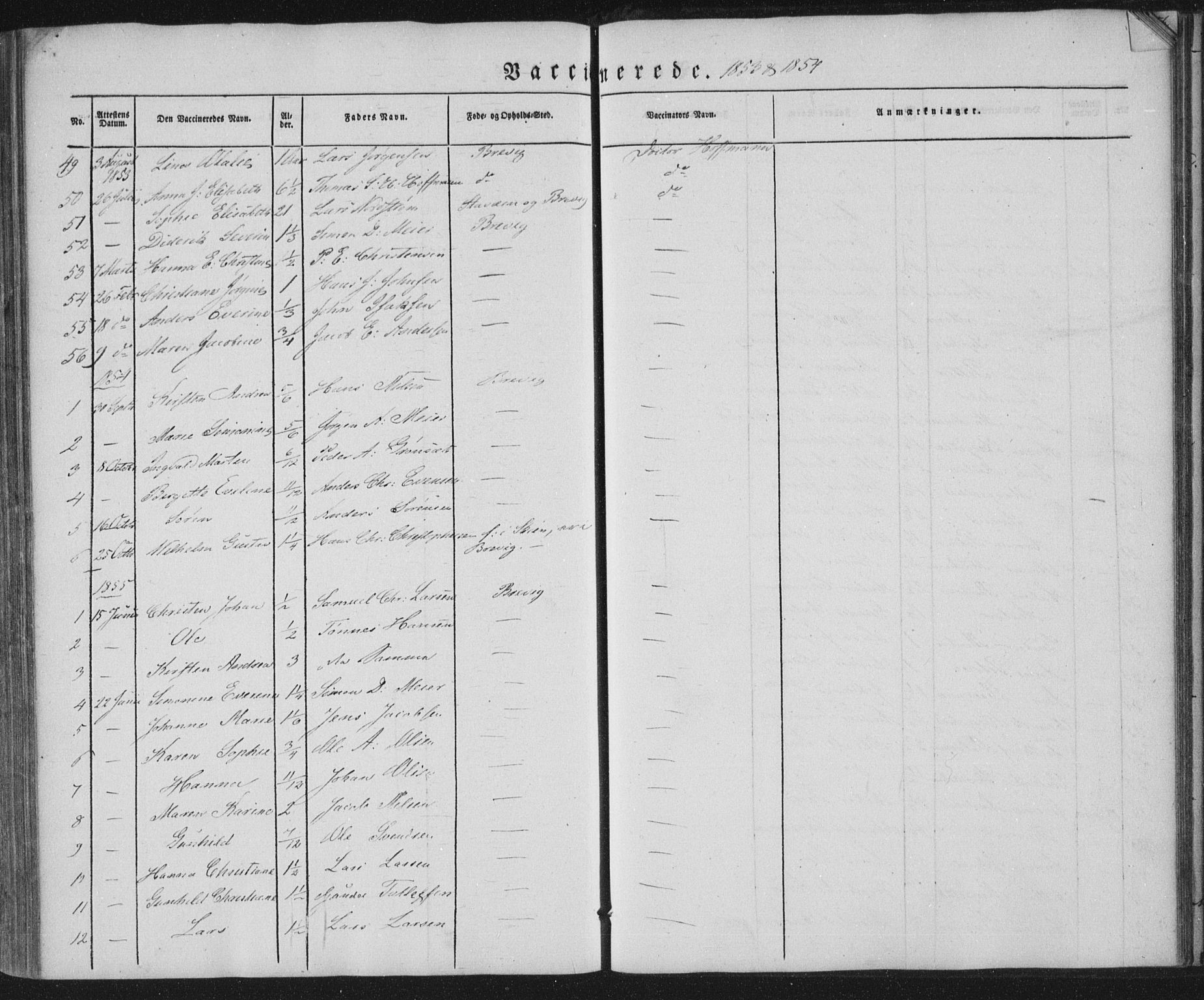 Brevik kirkebøker, SAKO/A-255/F/Fa/L0005: Parish register (official) no. 5, 1847-1865, p. 349
