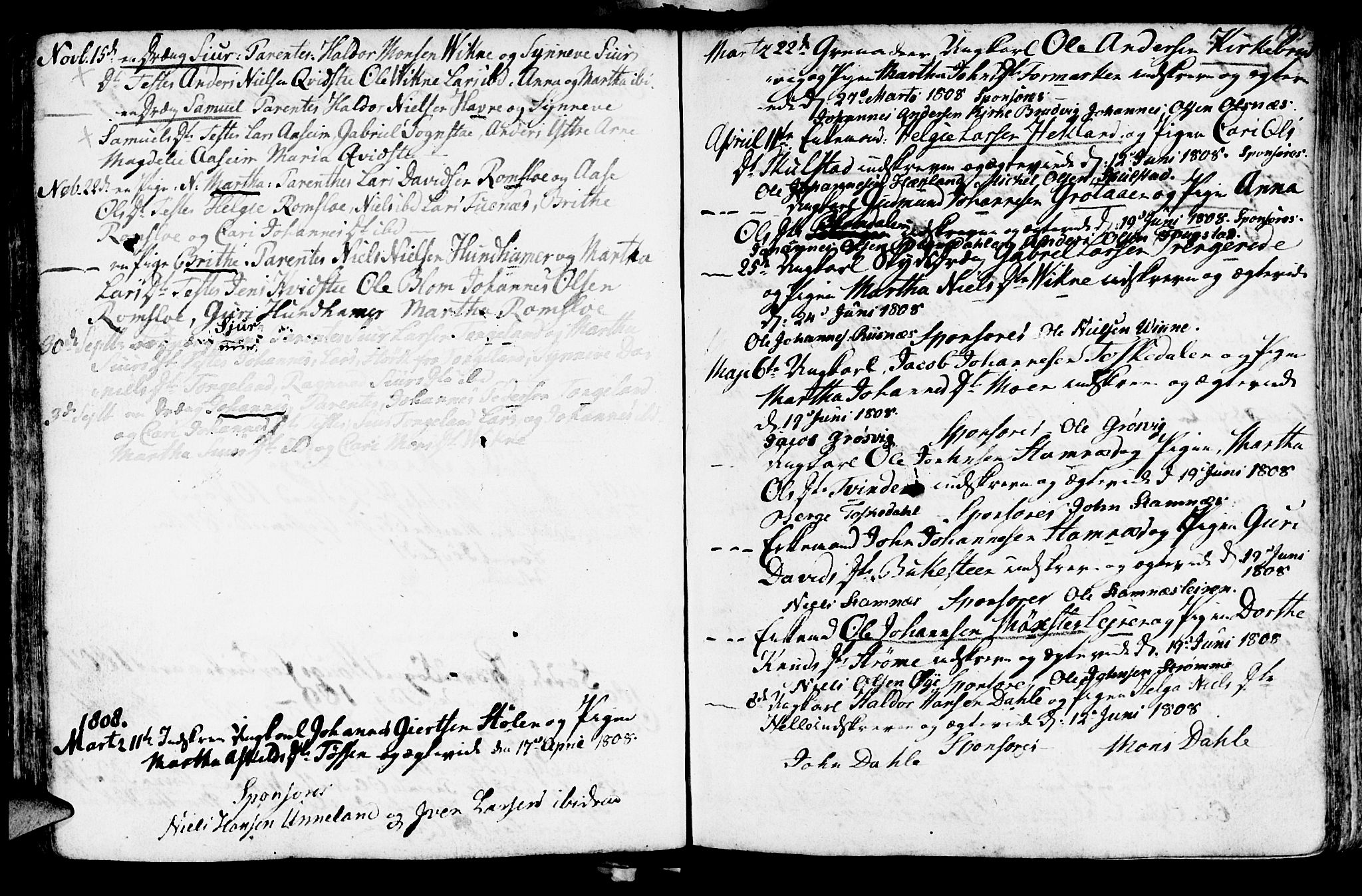 Haus sokneprestembete, AV/SAB-A-75601/H/Haa: Parish register (official) no. A 11, 1796-1816, p. 195