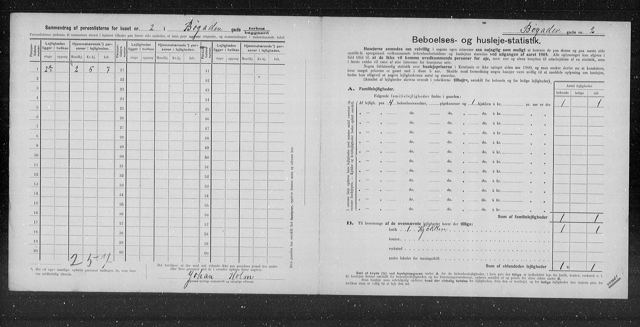 OBA, Municipal Census 1905 for Kristiania, 1905, p. 5792