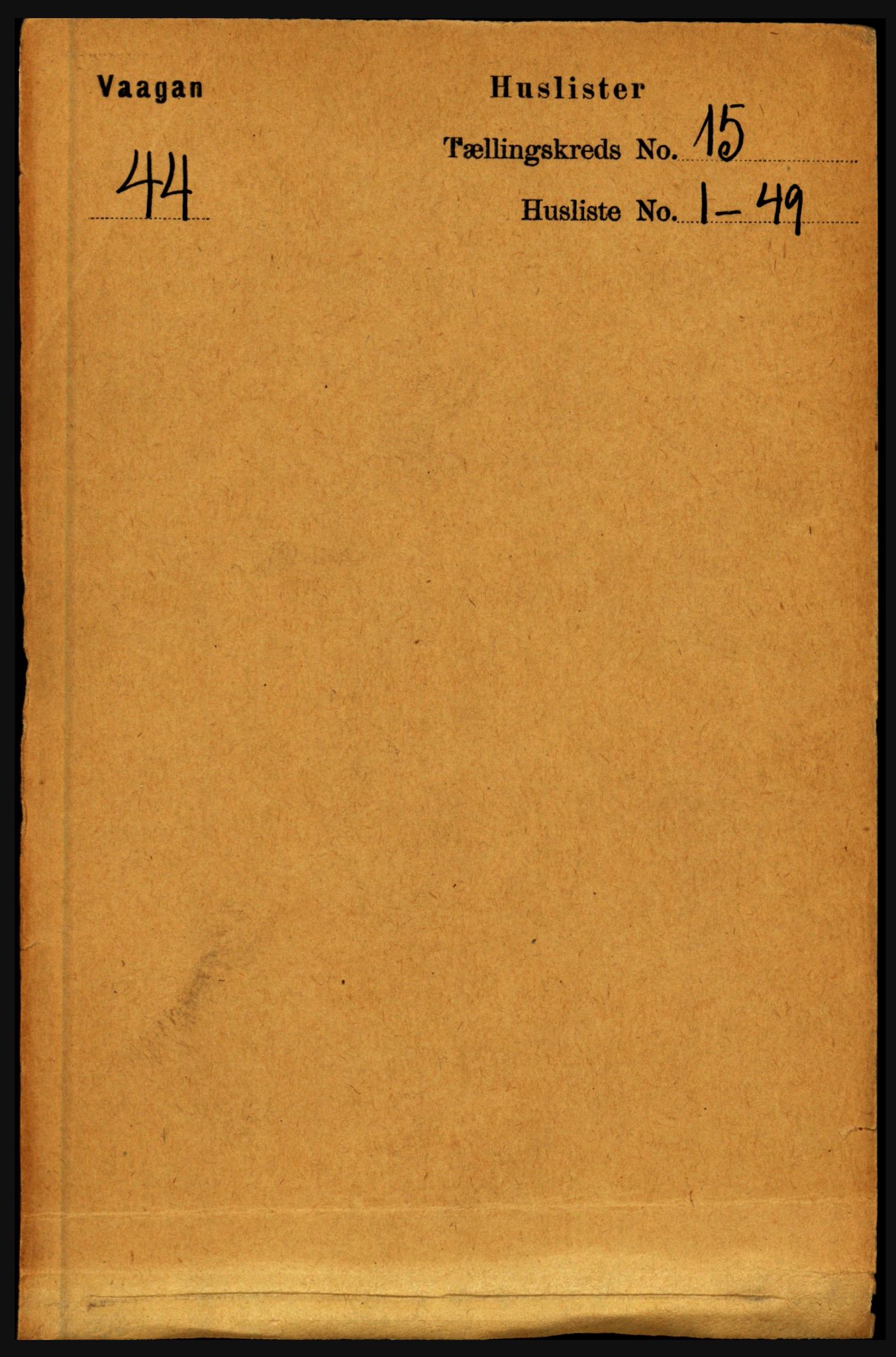 RA, 1891 census for 1865 Vågan, 1891, p. 4025