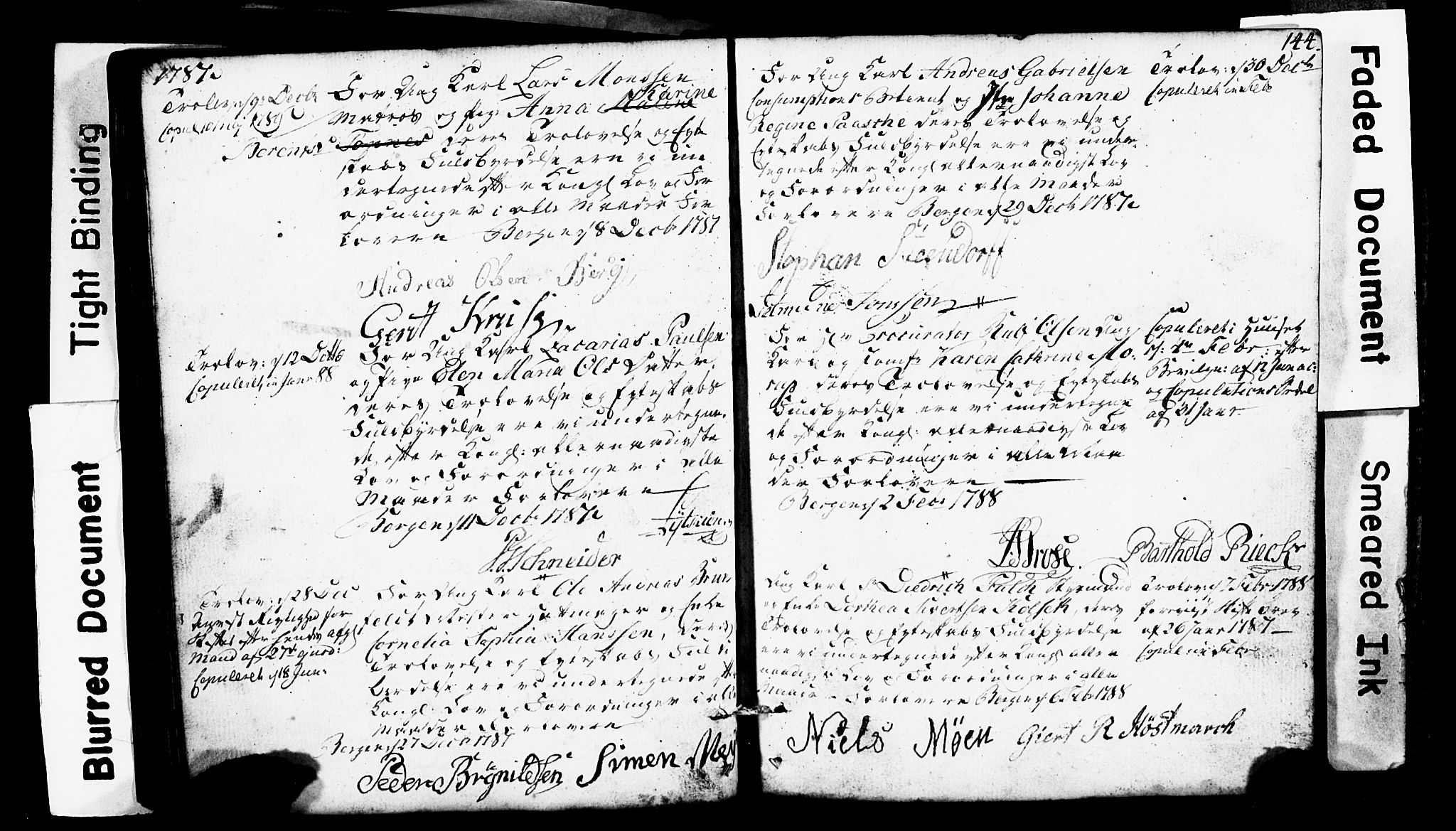 Domkirken sokneprestembete, SAB/A-74801: Best man's statements no. II.5.1, 1767-1792, p. 144