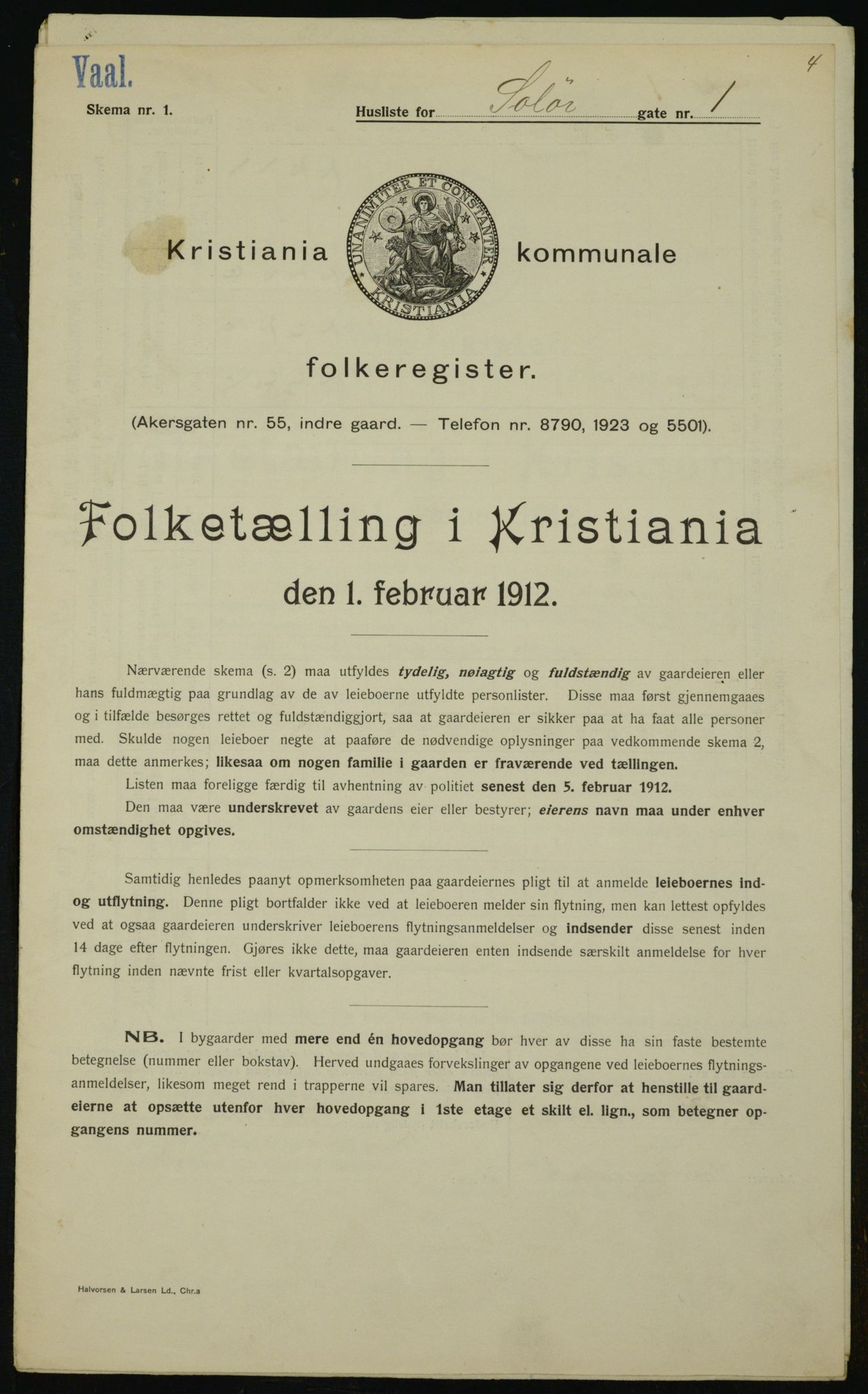 OBA, Municipal Census 1912 for Kristiania, 1912, p. 100028