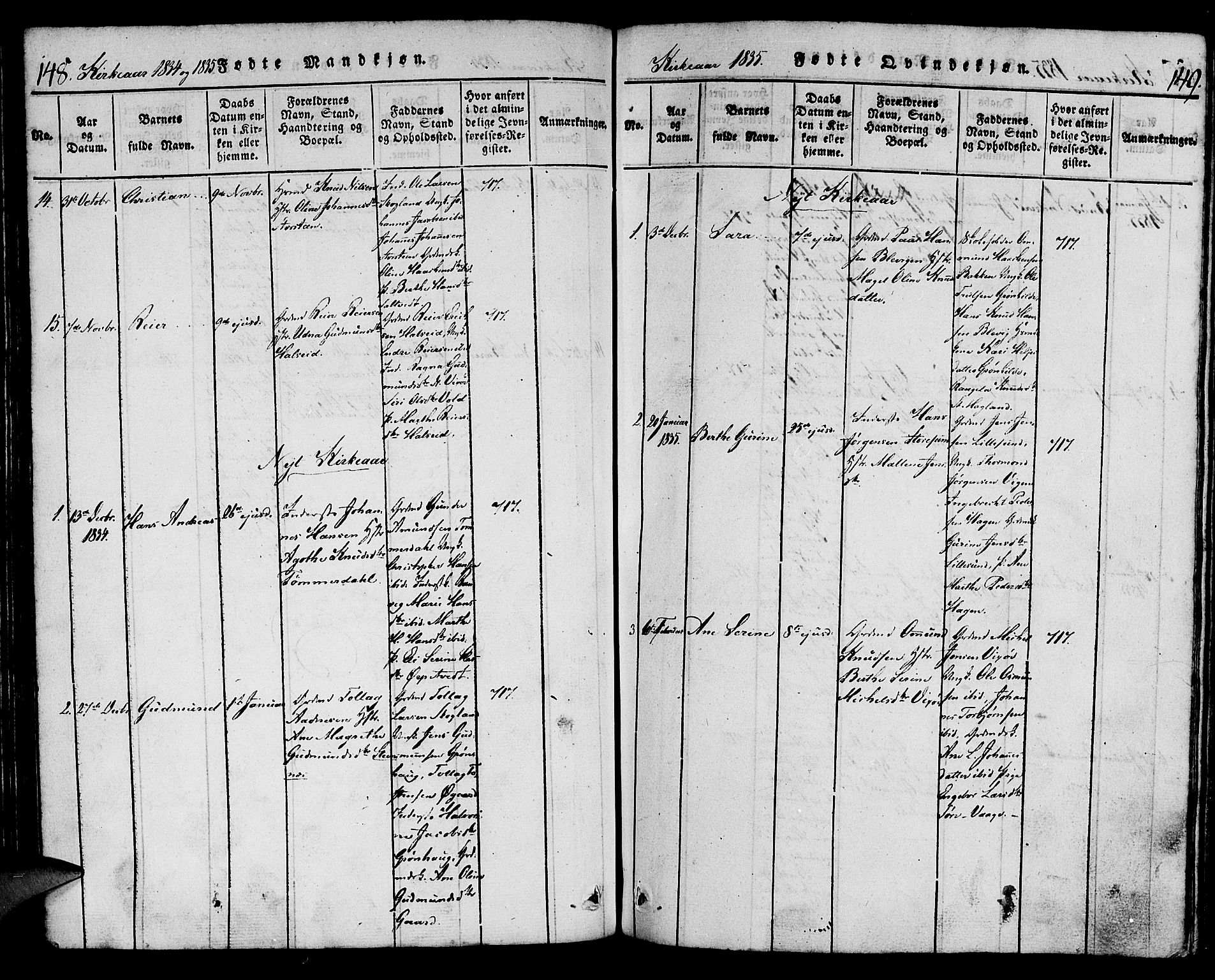 Torvastad sokneprestkontor, SAST/A -101857/H/Ha/Haa/L0004: Parish register (official) no. A 4, 1817-1836, p. 148-149