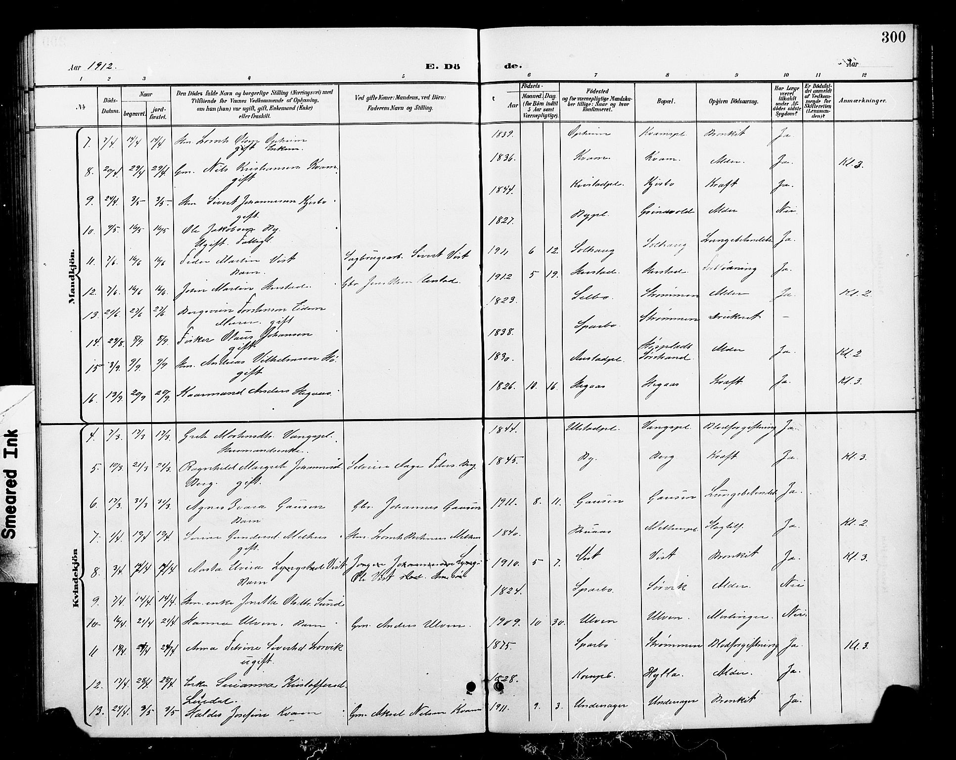 Ministerialprotokoller, klokkerbøker og fødselsregistre - Nord-Trøndelag, SAT/A-1458/730/L0302: Parish register (copy) no. 730C05, 1898-1924, p. 300
