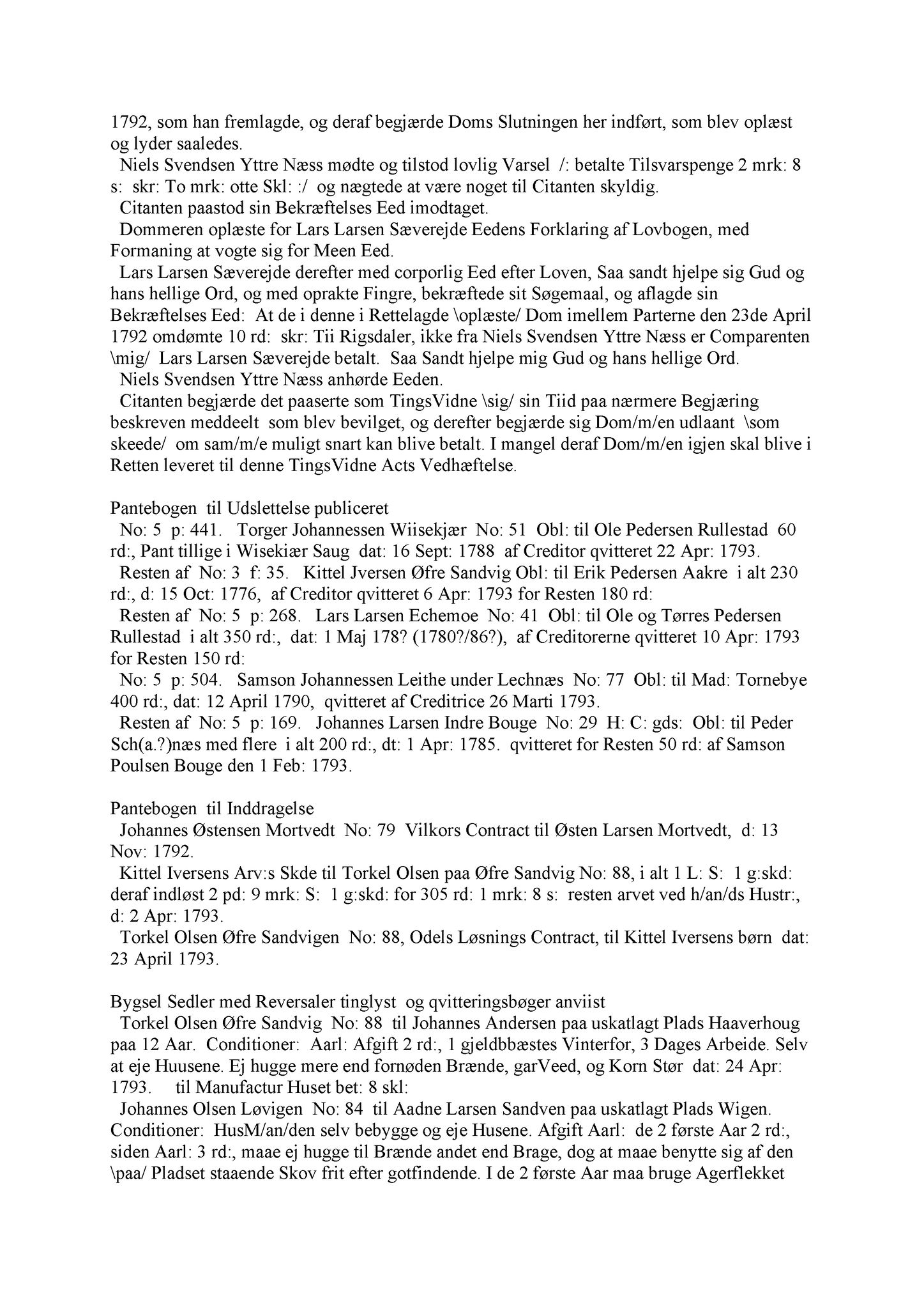 Samling av fulltekstavskrifter, SAB/FULLTEKST/A/12/0044: Sunnhordland sorenskriveri, tingbok nr. A 44, 1793-1800