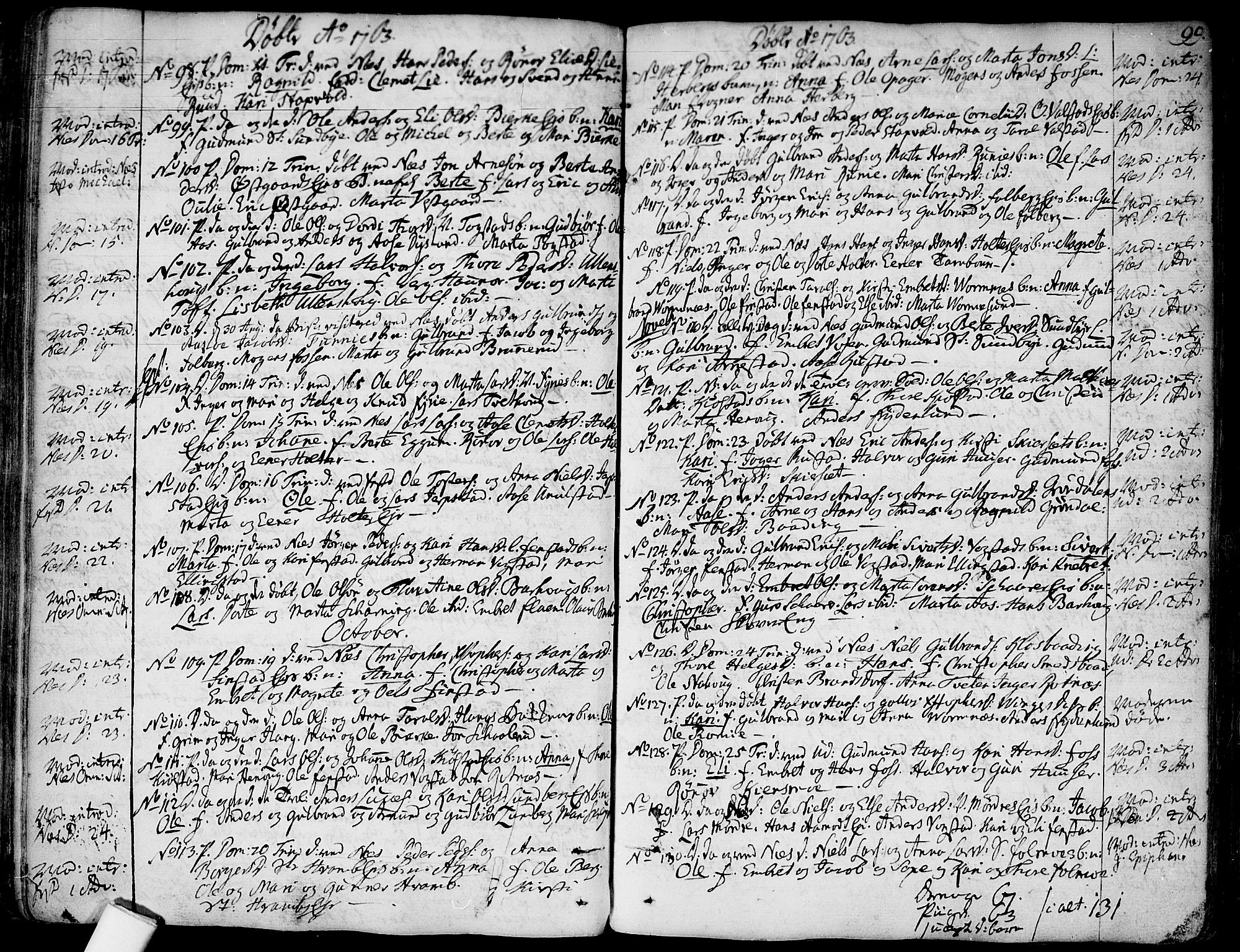 Nes prestekontor Kirkebøker, AV/SAO-A-10410/F/Fa/L0003: Parish register (official) no. I 3, 1734-1781, p. 99