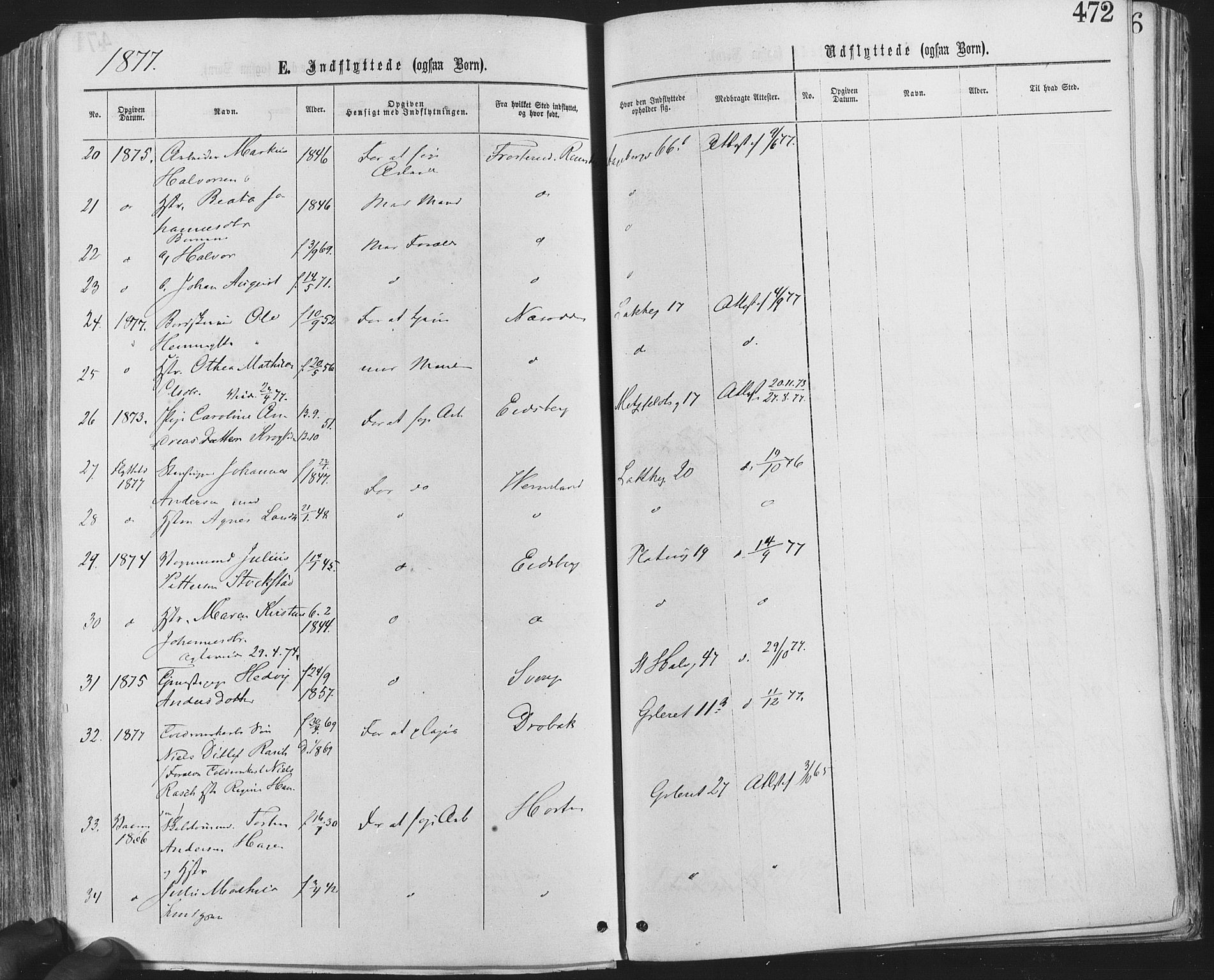 Grønland prestekontor Kirkebøker, AV/SAO-A-10848/F/Fa/L0004: Parish register (official) no. 4, 1869-1880, p. 472