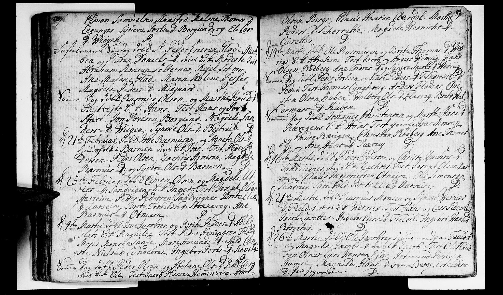 Selje sokneprestembete, AV/SAB-A-99938/H/Ha/Haa/Haaa: Parish register (official) no. A 4, 1743-1759, p. 82-83