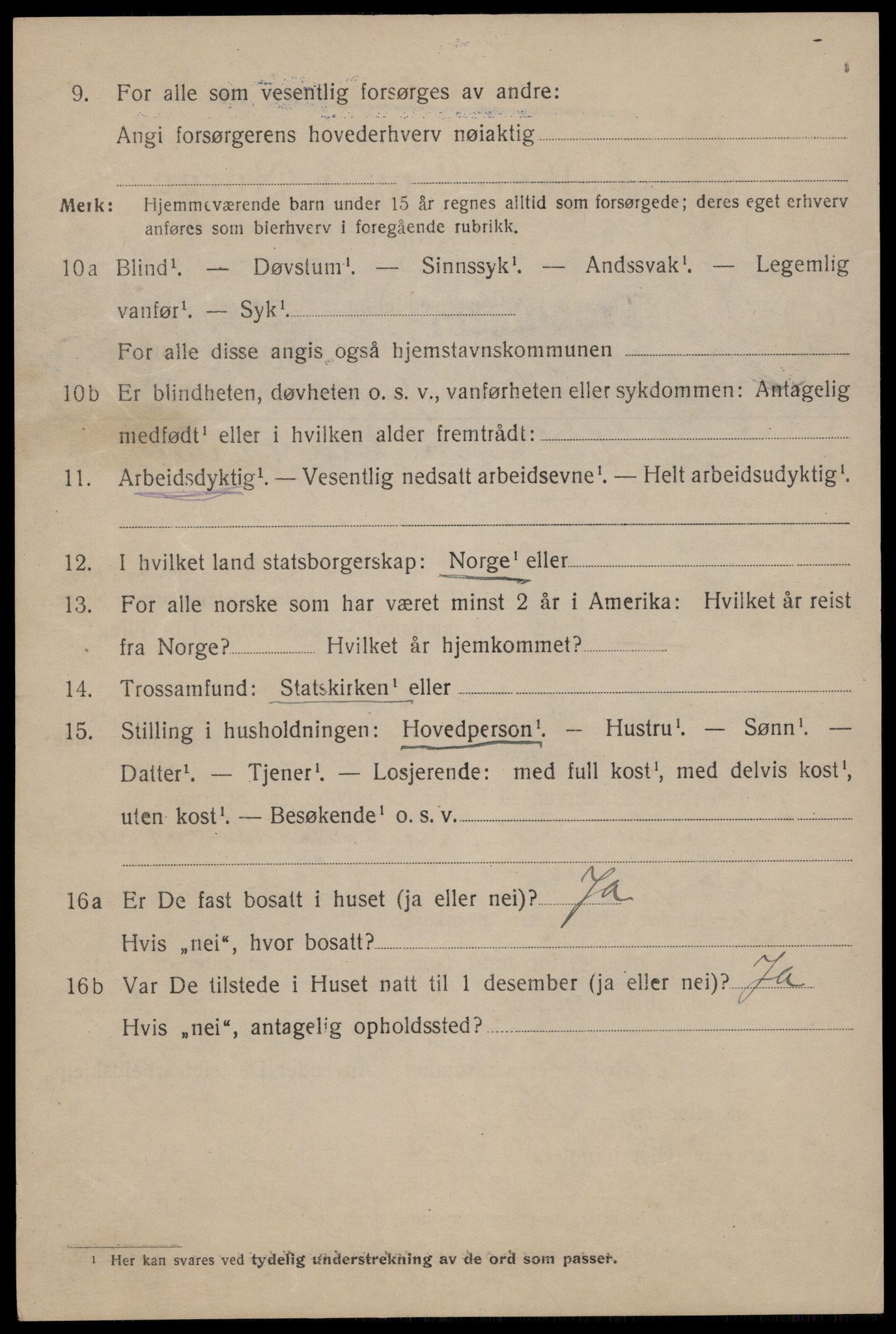 SAT, 1920 census for Trondheim, 1920, p. 81977