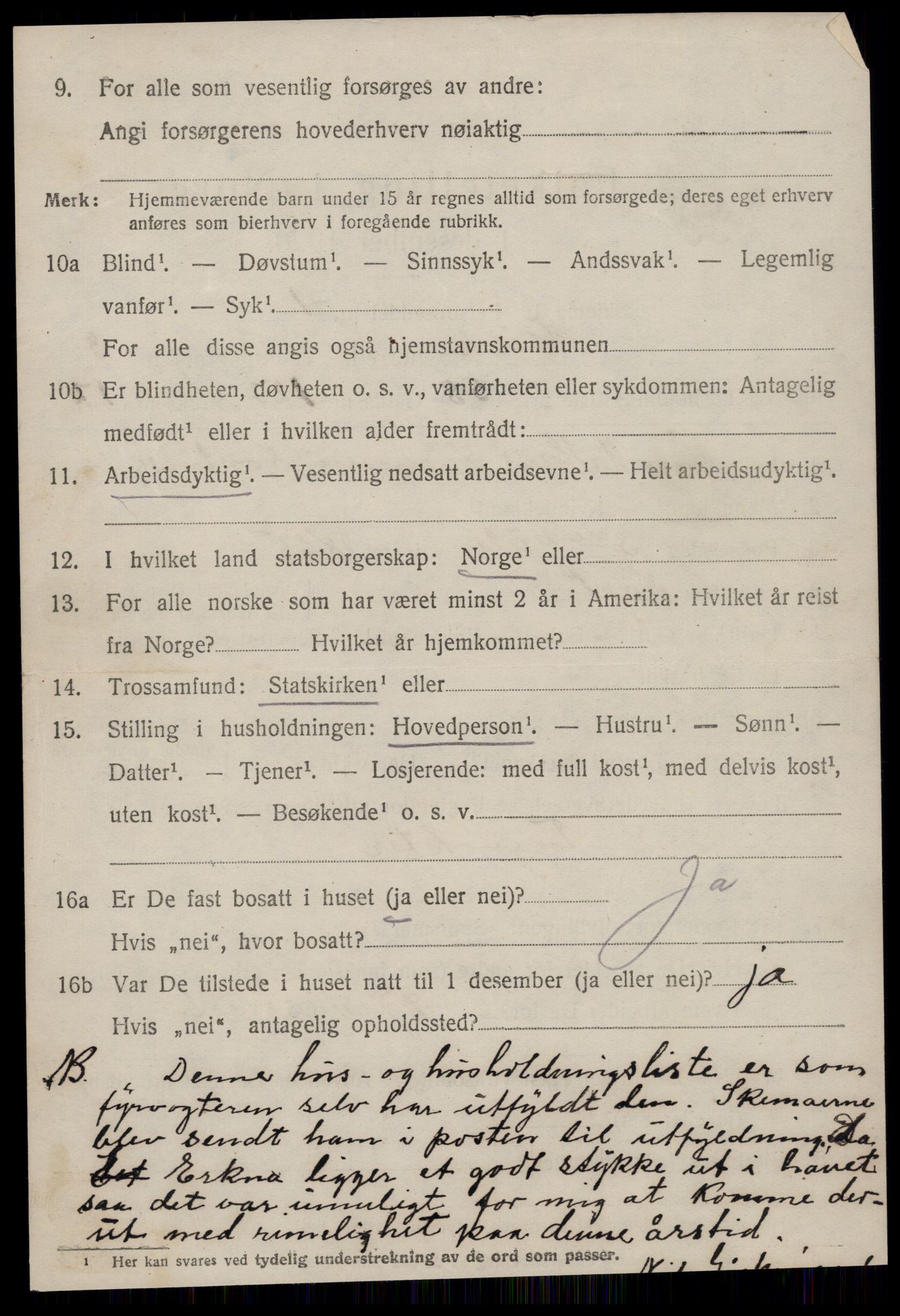 SAT, 1920 census for Giske, 1920, p. 2619