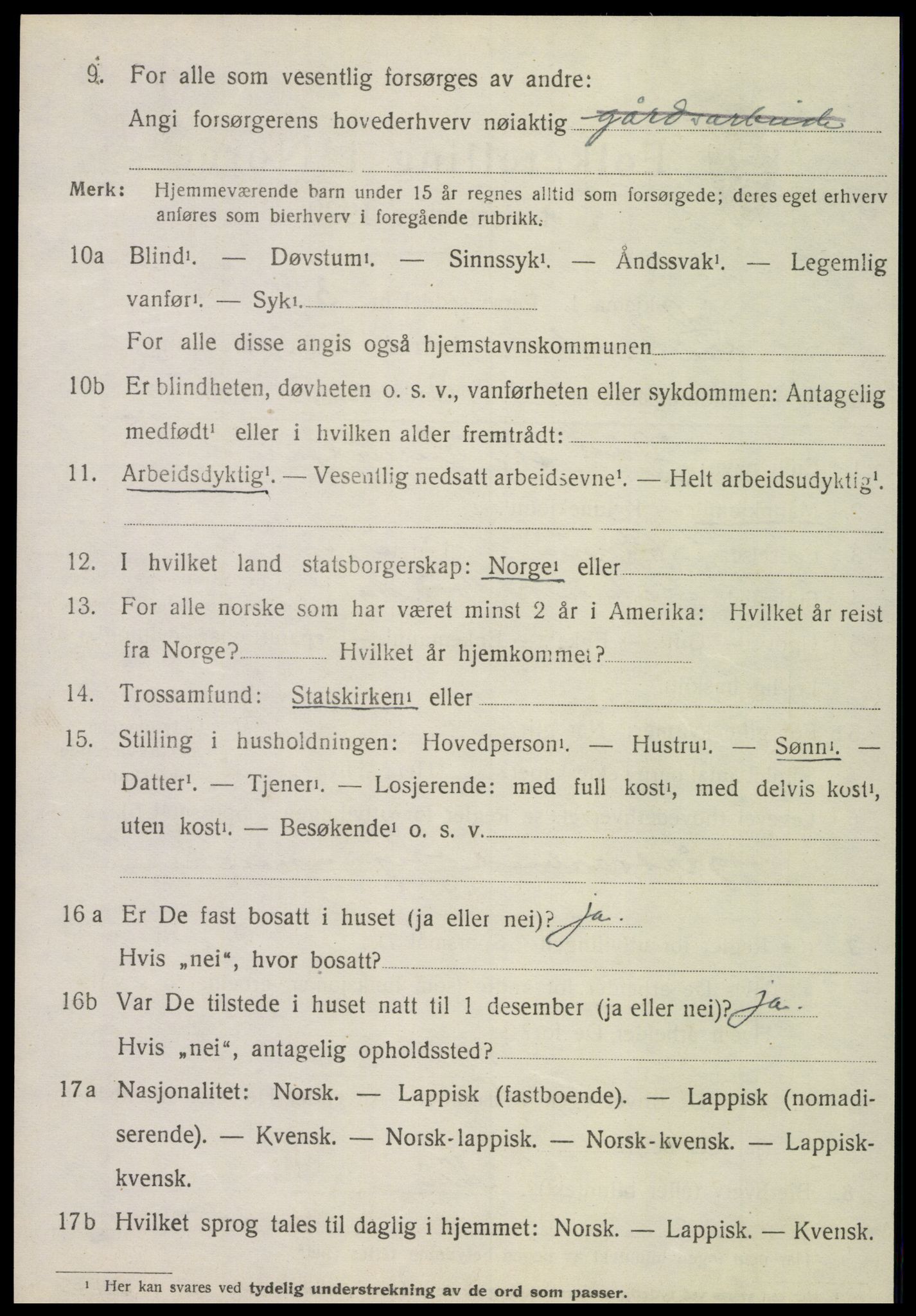 SAT, 1920 census for Leksvik, 1920, p. 6025