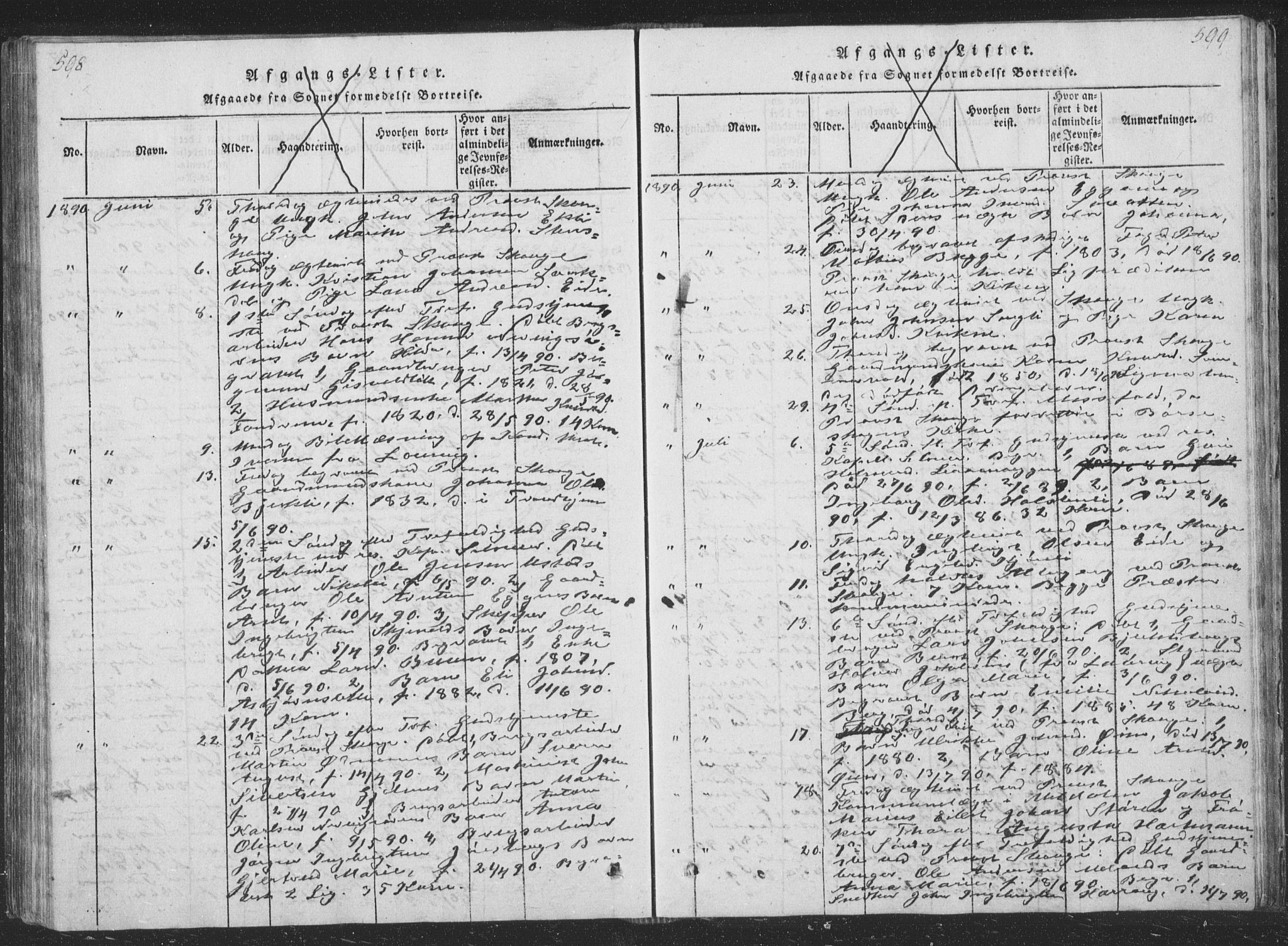 Ministerialprotokoller, klokkerbøker og fødselsregistre - Sør-Trøndelag, AV/SAT-A-1456/668/L0816: Parish register (copy) no. 668C05, 1816-1893, p. 598-599