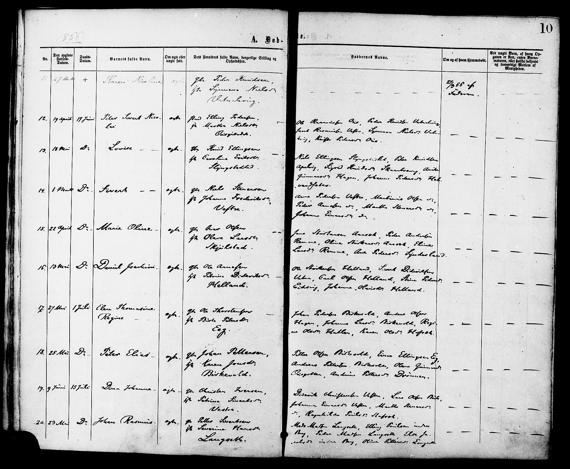 Ministerialprotokoller, klokkerbøker og fødselsregistre - Møre og Romsdal, AV/SAT-A-1454/525/L0373: Parish register (official) no. 525A03, 1864-1879, p. 10