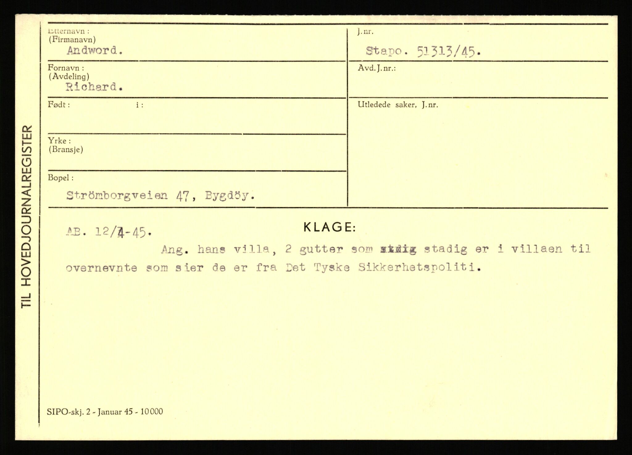 Statspolitiet - Hovedkontoret / Osloavdelingen, AV/RA-S-1329/C/Ca/L0001: Aabakken - Armann, 1943-1945, p. 4317
