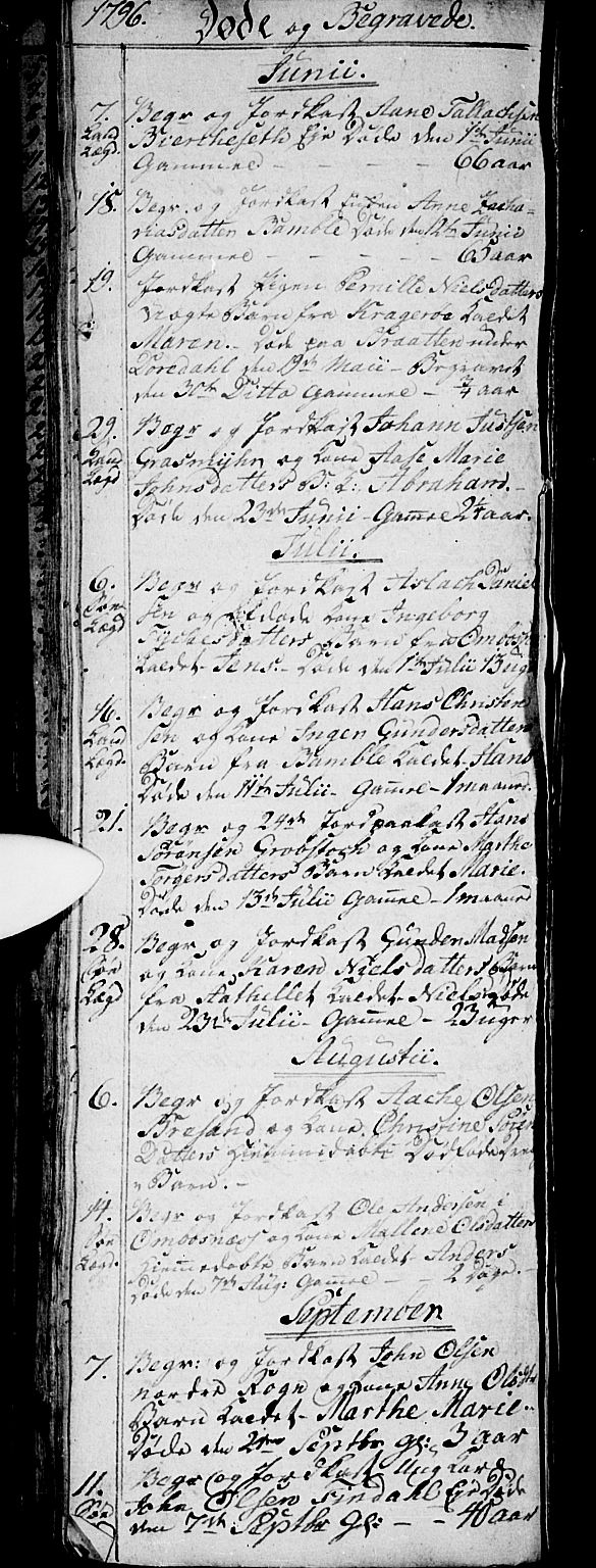 Bamble kirkebøker, SAKO/A-253/G/Ga/L0002: Parish register (copy) no. I 2, 1794-1800