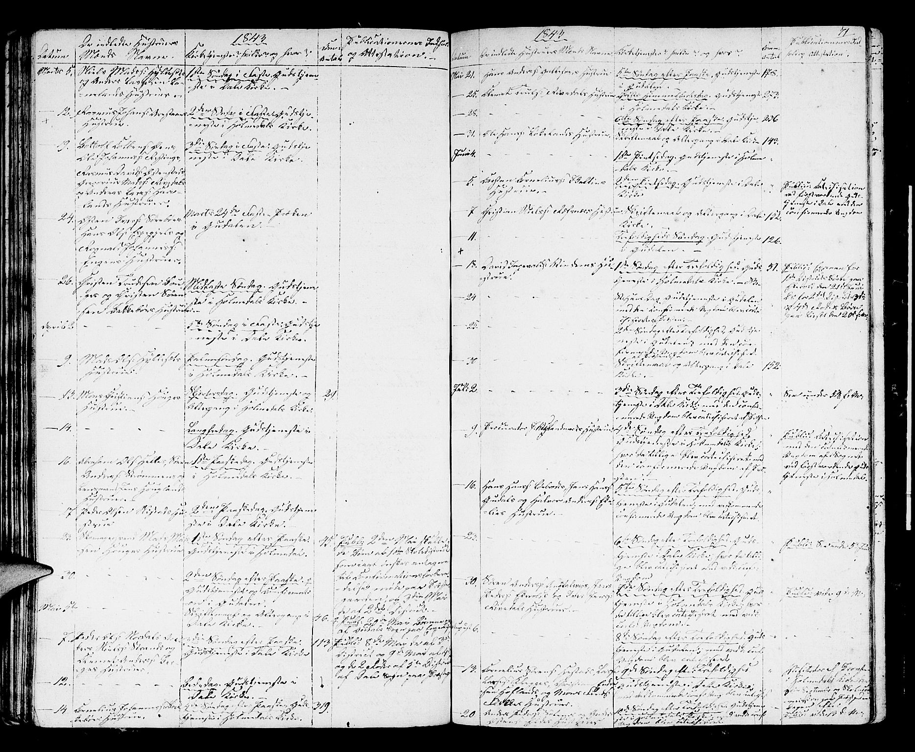 Fjaler sokneprestembete, AV/SAB-A-79801/H/Hab/Haba/L0001: Parish register (copy) no. A 1, 1836-1846, p. 71