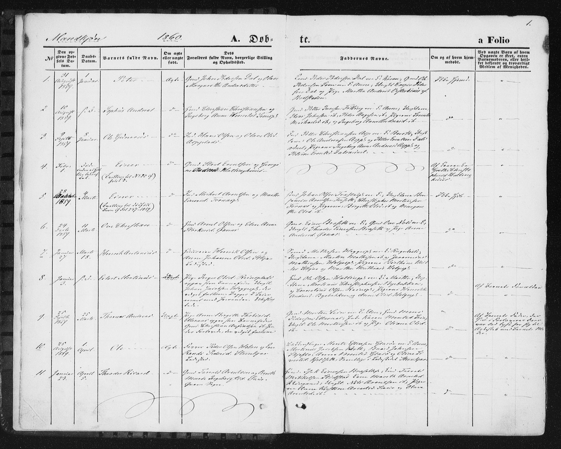 Ministerialprotokoller, klokkerbøker og fødselsregistre - Nord-Trøndelag, AV/SAT-A-1458/746/L0447: Parish register (official) no. 746A06, 1860-1877, p. 1