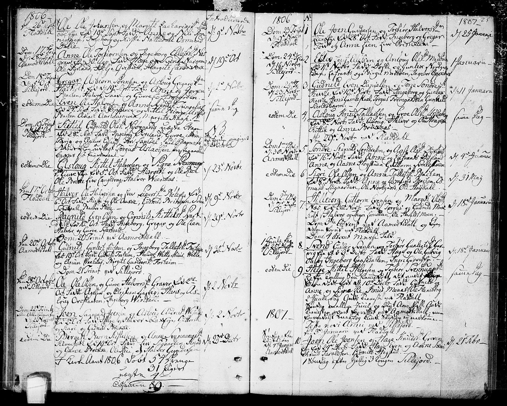 Seljord kirkebøker, SAKO/A-20/F/Fa/L0009: Parish register (official) no. I 9, 1801-1814, p. 25