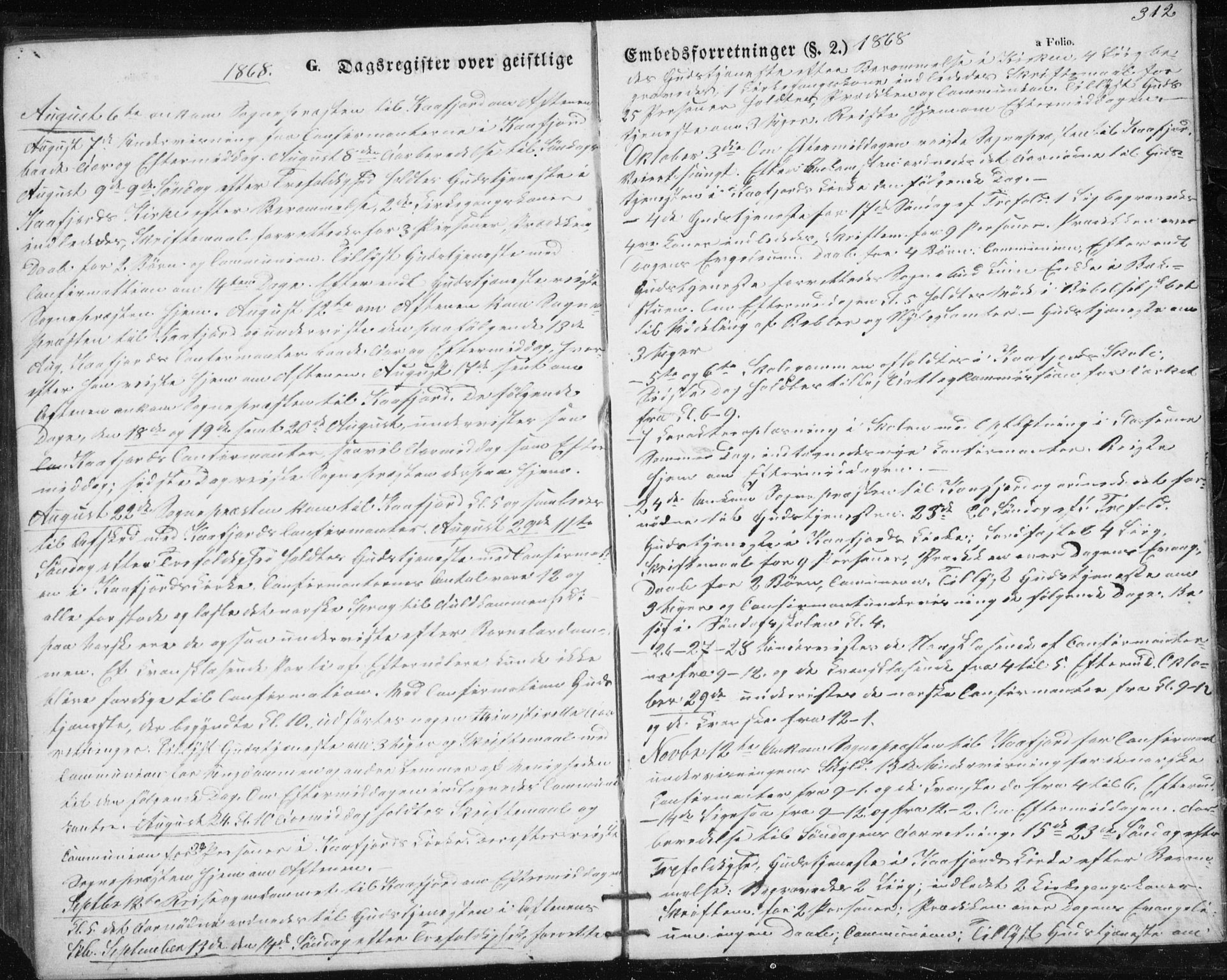 Alta sokneprestkontor, AV/SATØ-S-1338/H/Hb/L0002.klokk: Parish register (copy) no. 2, 1856-1880, p. 312