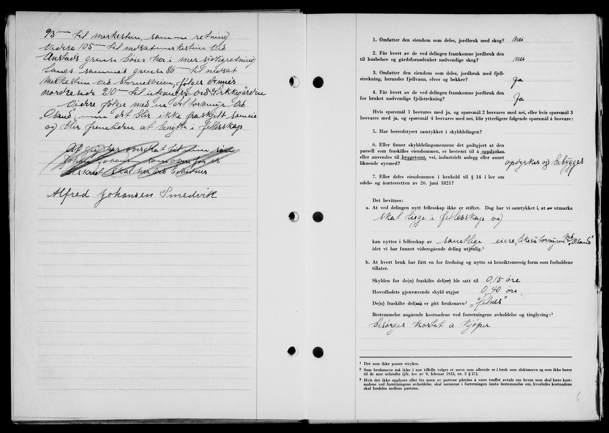 Lofoten sorenskriveri, SAT/A-0017/1/2/2C/L0018a: Mortgage book no. 18a, 1948-1948, Diary no: : 840/1948