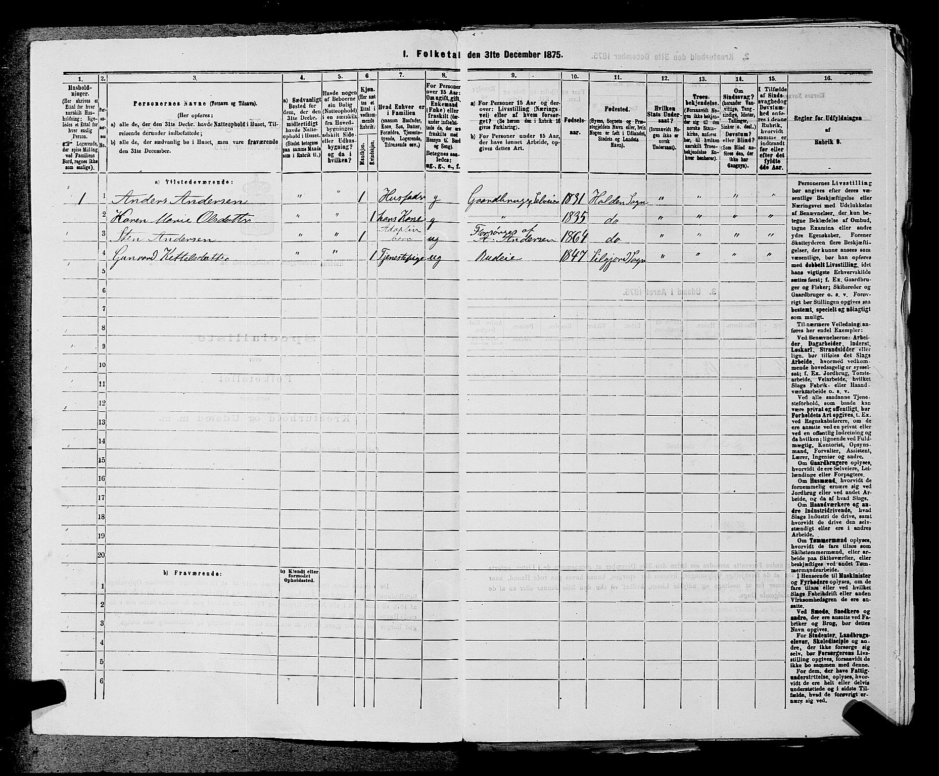 SAKO, 1875 census for 0819P Holla, 1875, p. 433