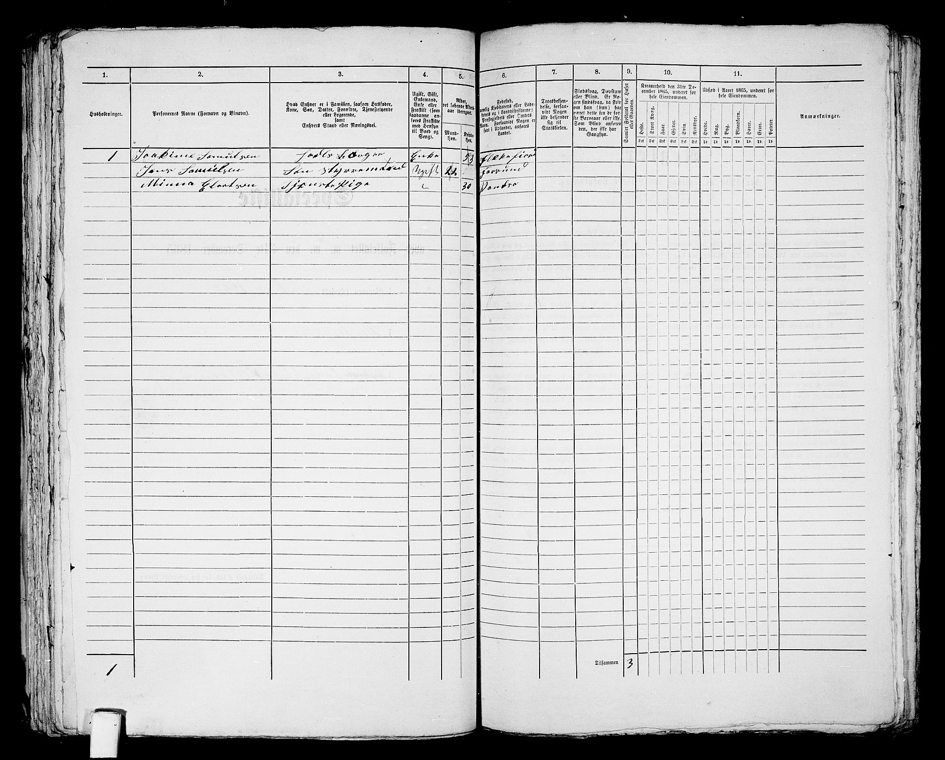 RA, 1865 census for Vanse/Farsund, 1865, p. 169