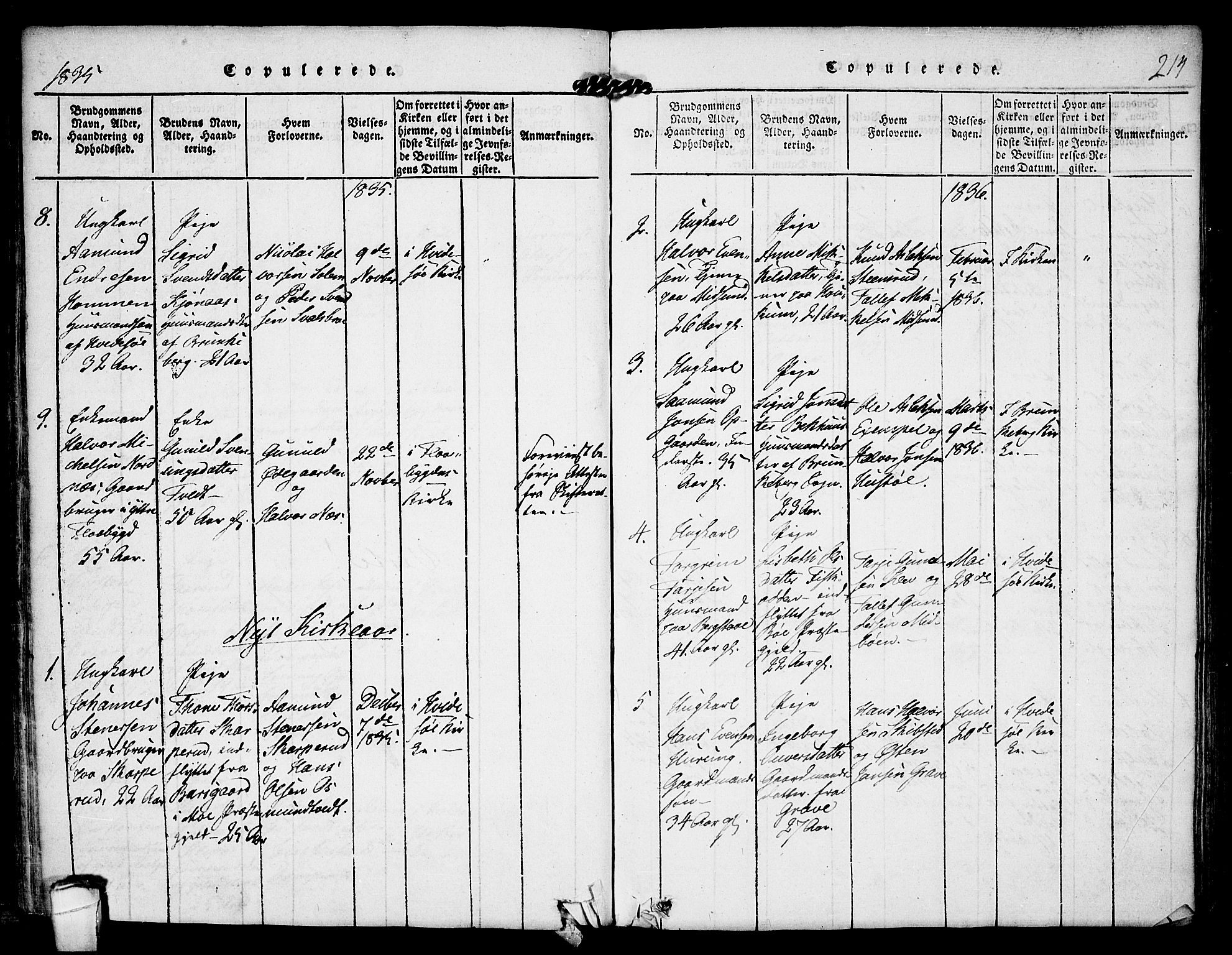 Kviteseid kirkebøker, SAKO/A-276/F/Fa/L0005: Parish register (official) no. I 5, 1815-1836, p. 214